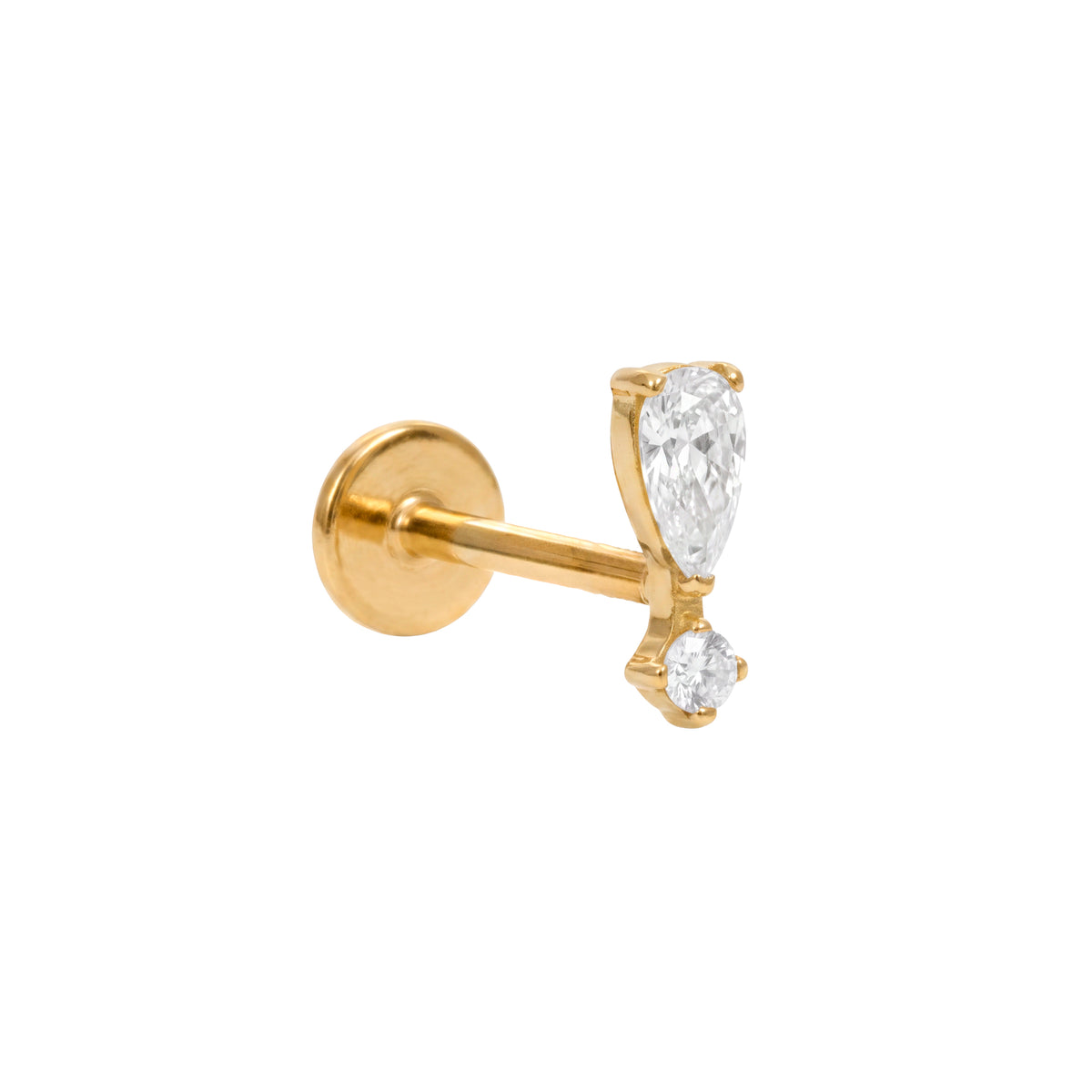 Titanpiercing mit funkelndem Zirkonia – Choangu