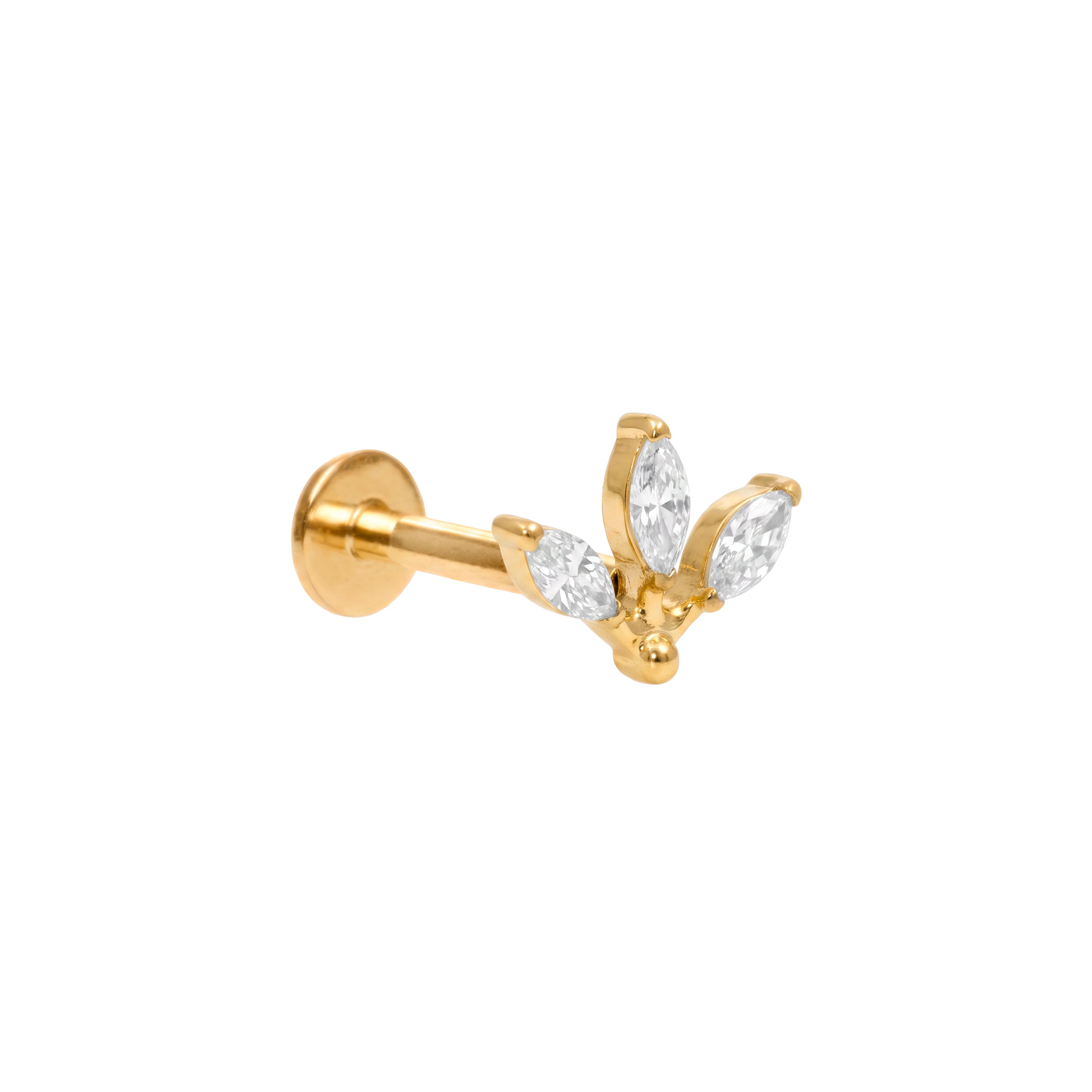 Piercing in titanio con zirconia brillante - Scoxam