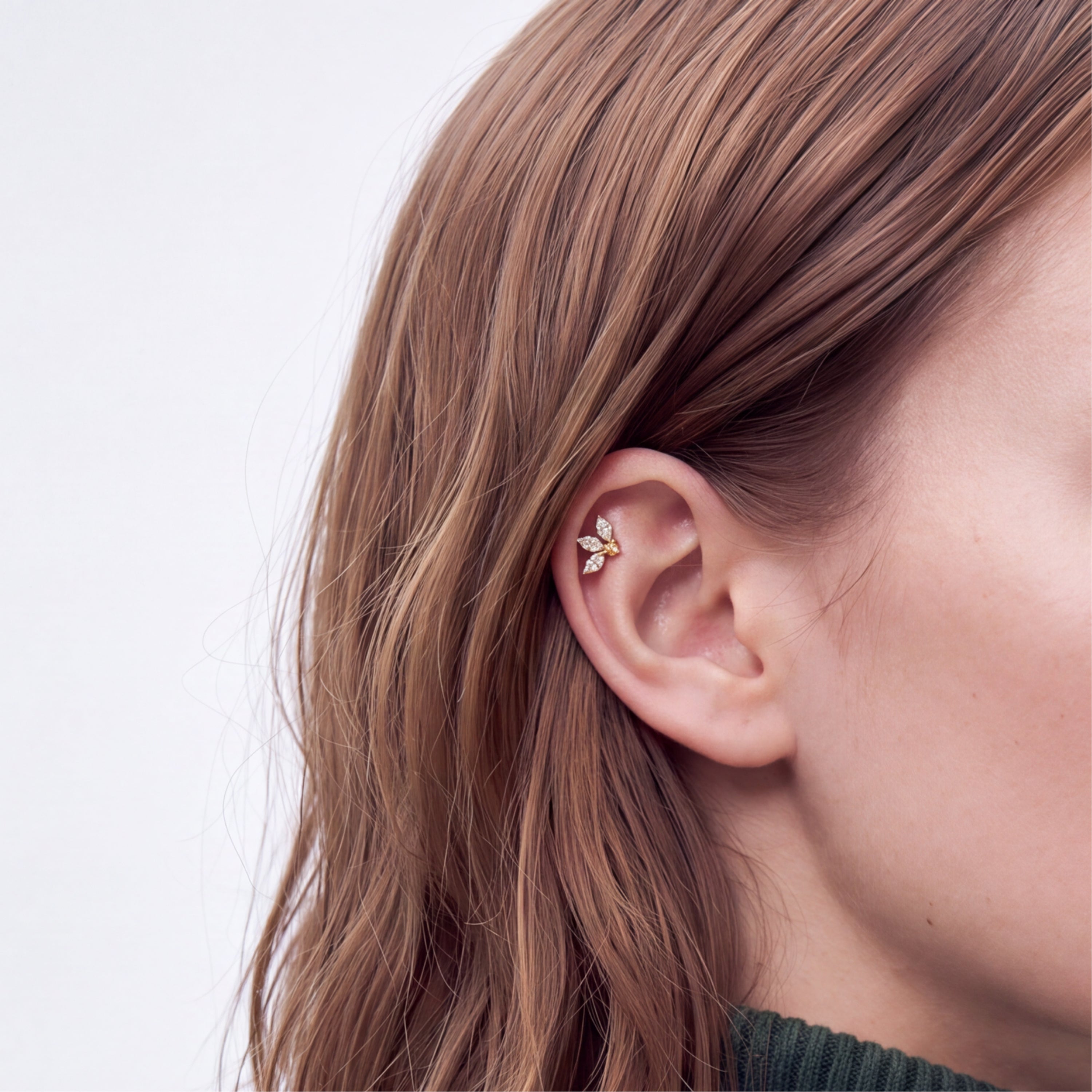 Piercing in titanio con zirconia brillante - Scoxam
