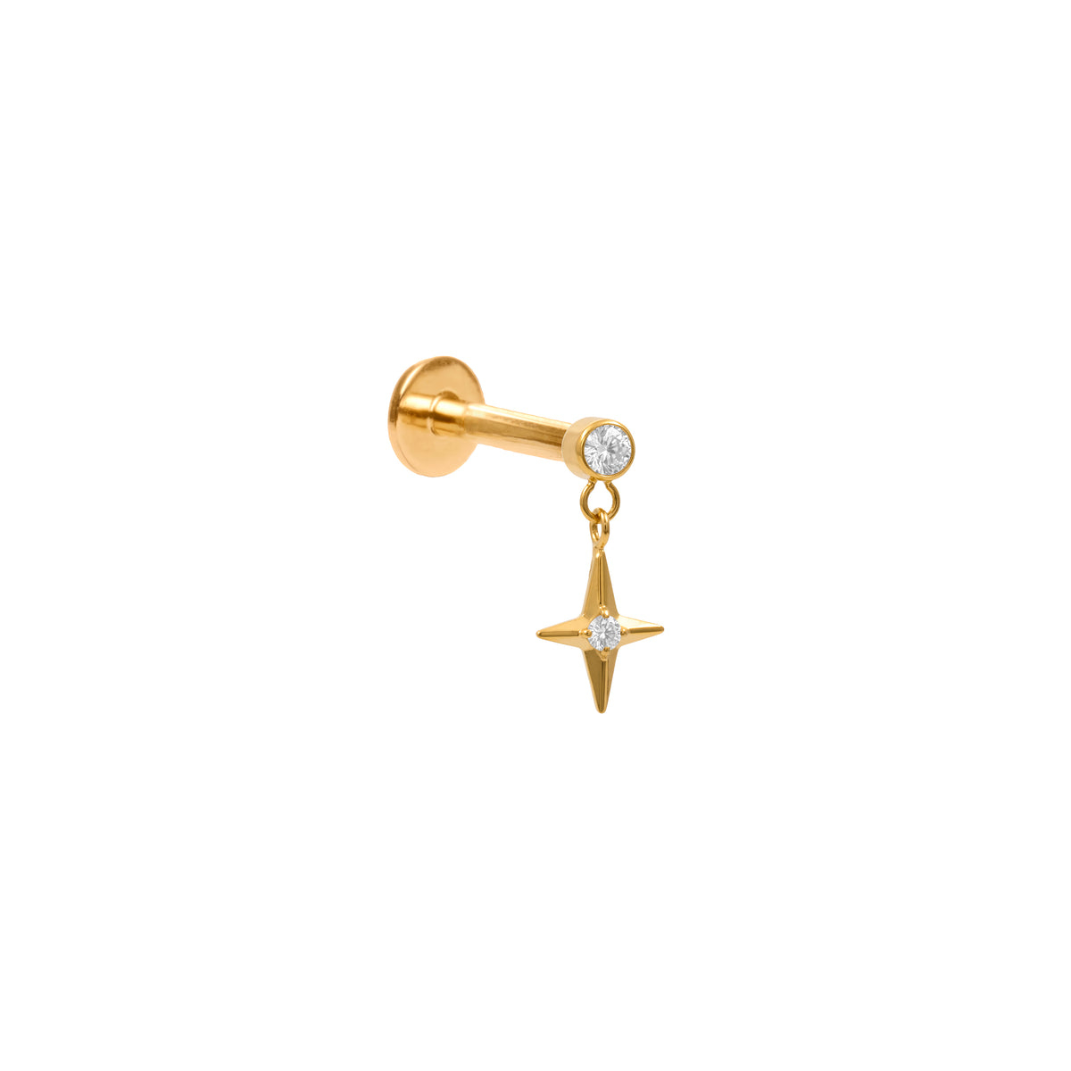 Piercing in titanio con zirconia brillante - Farmon