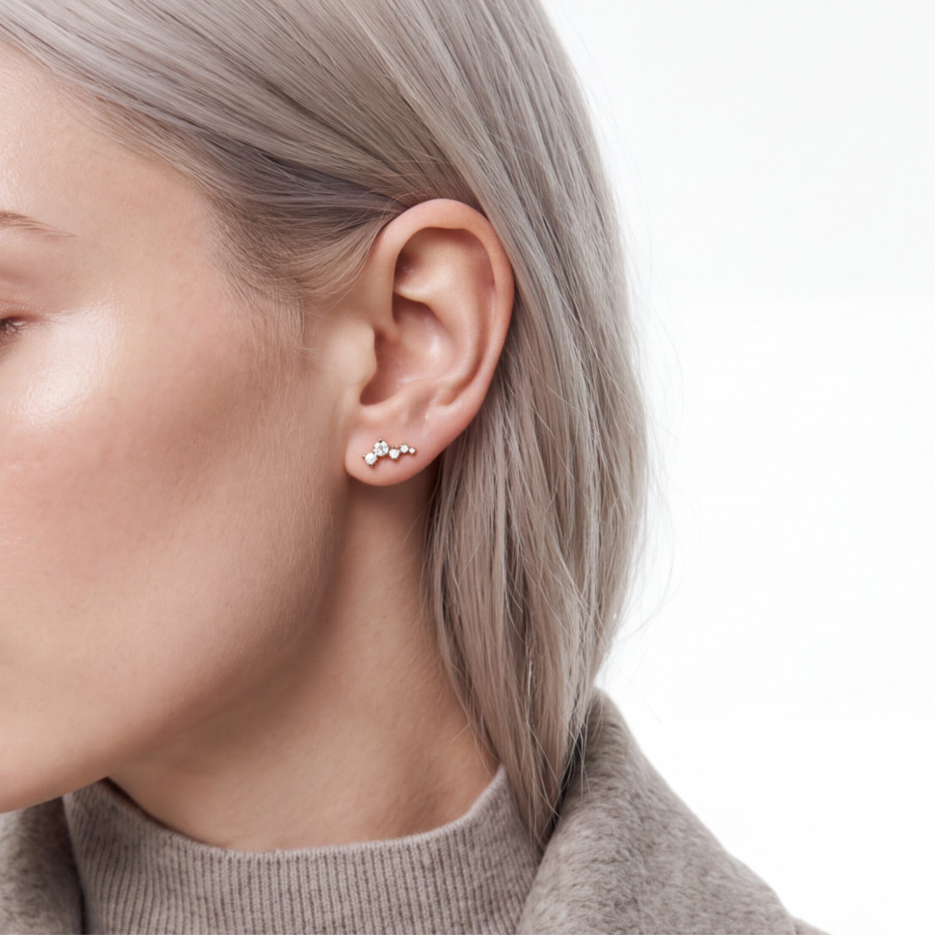 Piercing en titane avec zircon brillant - Nicbia
