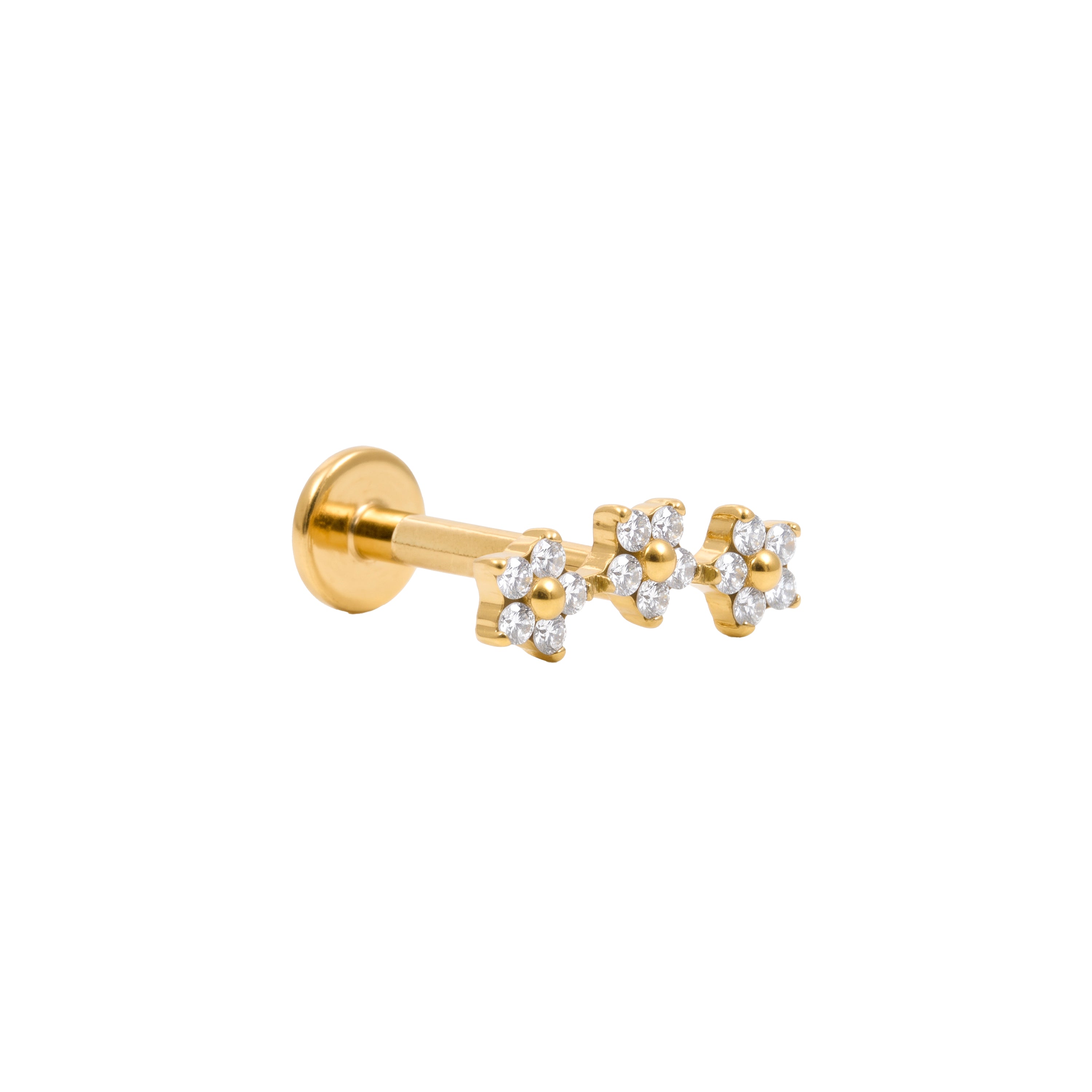 Piercing de titânio com zircónia brilhante - Xusan