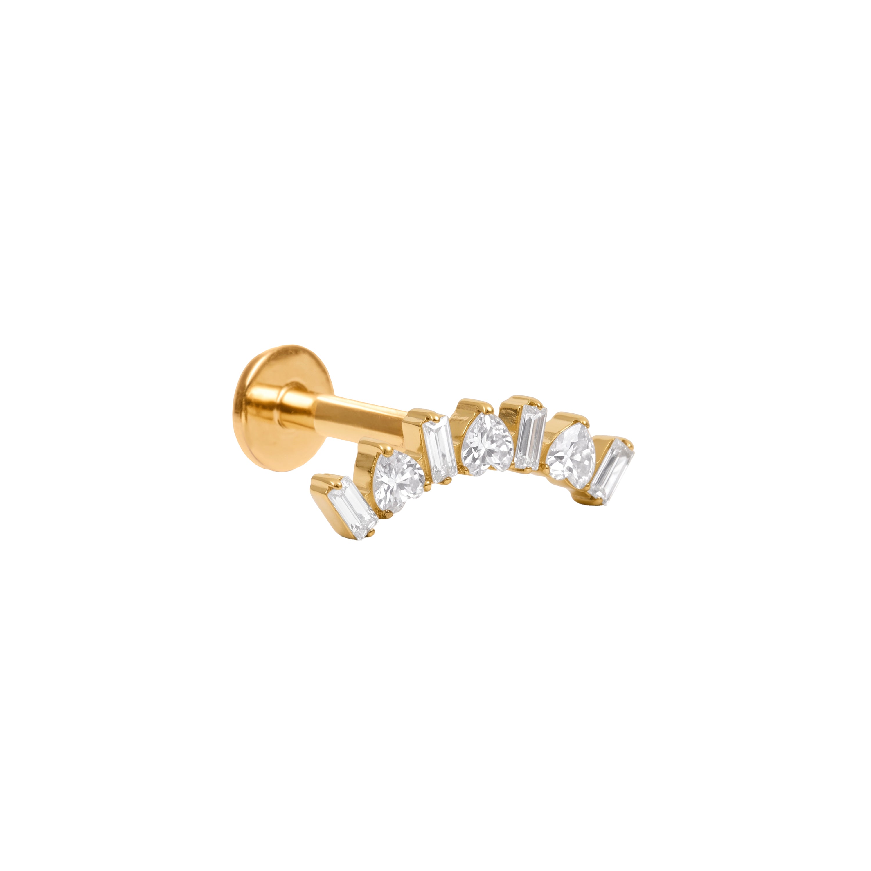 Piercing in titanio con zircone brillante - Deone