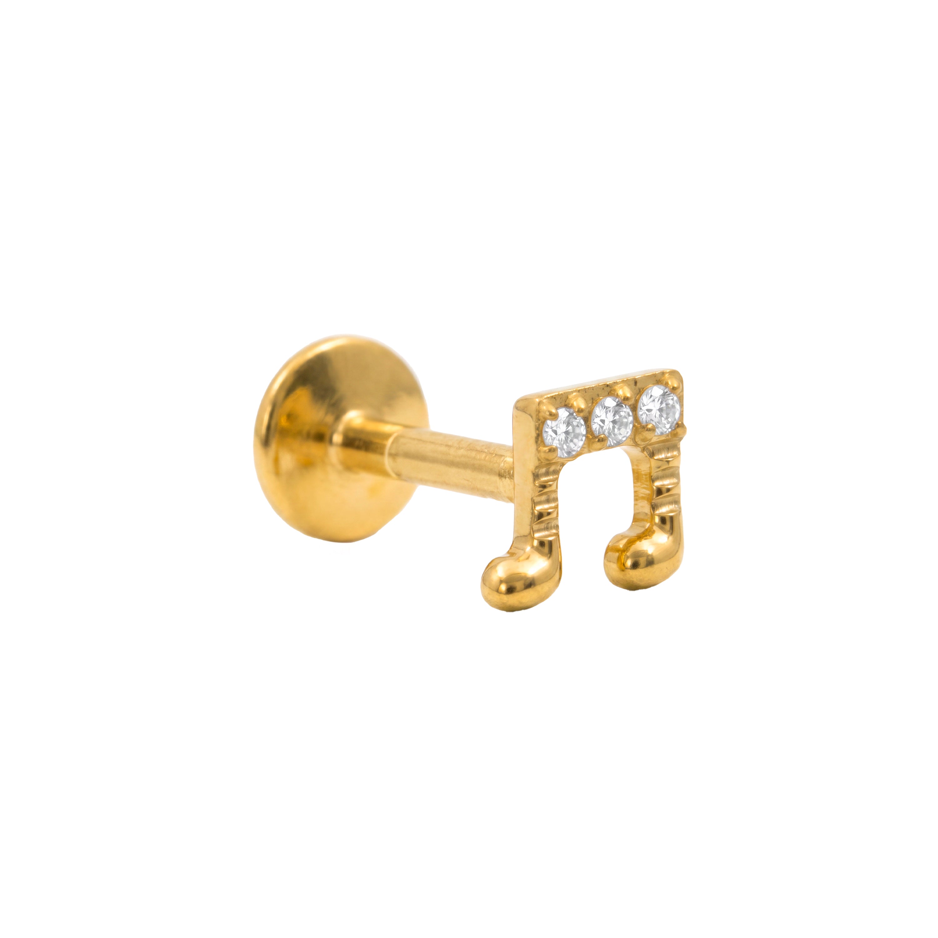 Titan-Piercing mit funkelndem Zirkonia – Furfen