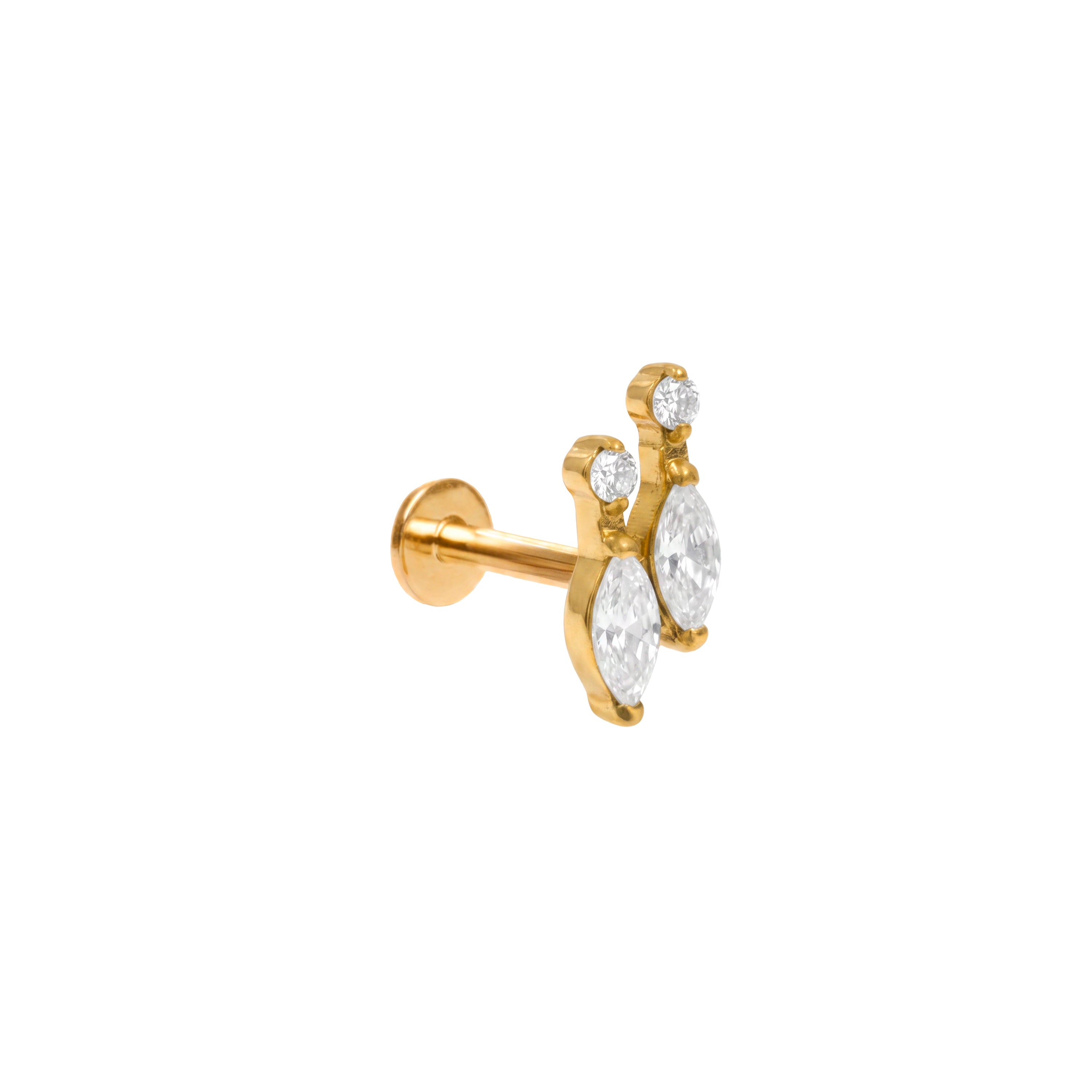 Piercing Circonita Brillante de titanio - Chu