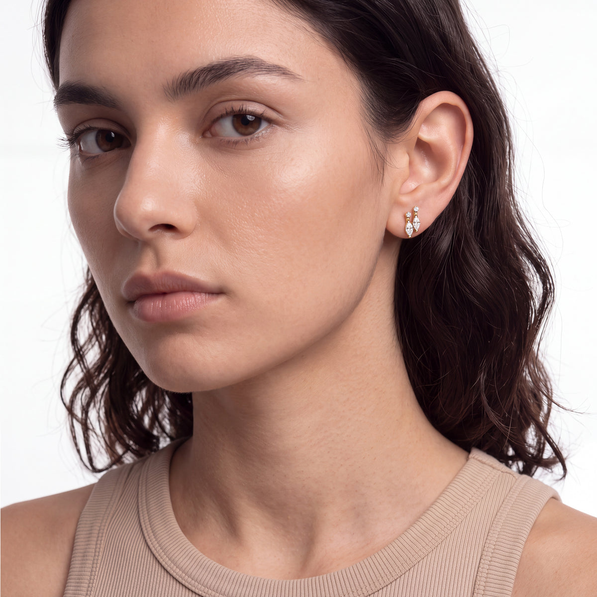 Piercing de titânio com zircónia brilhante - Chu