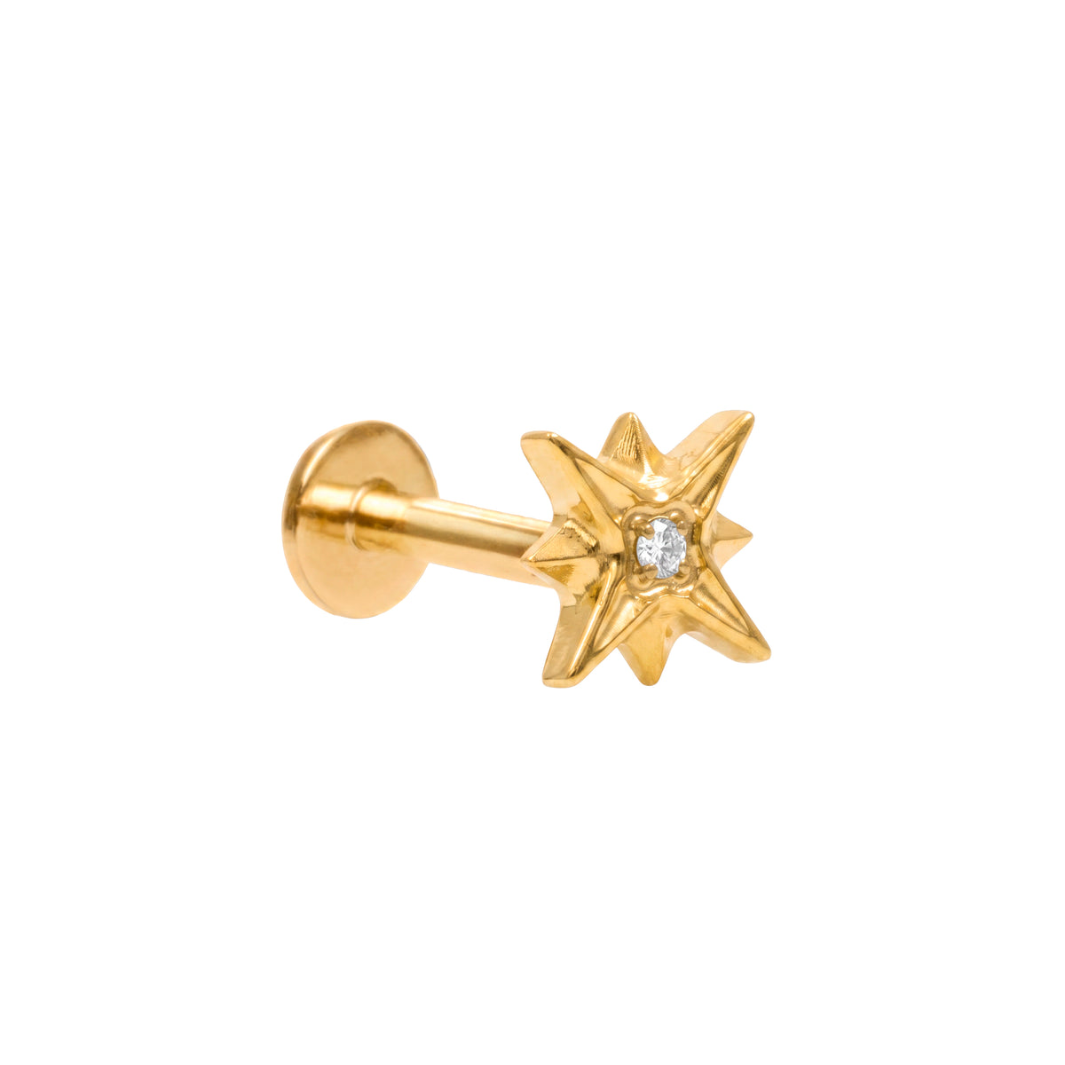 Piercing in titanio con zircone brillante - Tion