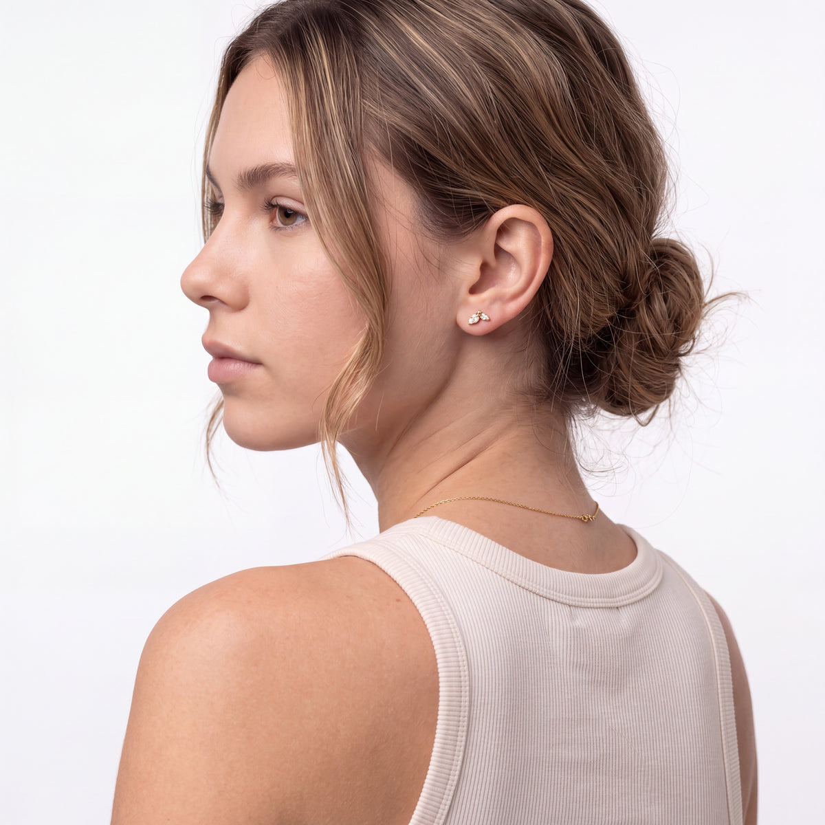 Piercing en titane avec zircon brillant - Modretch