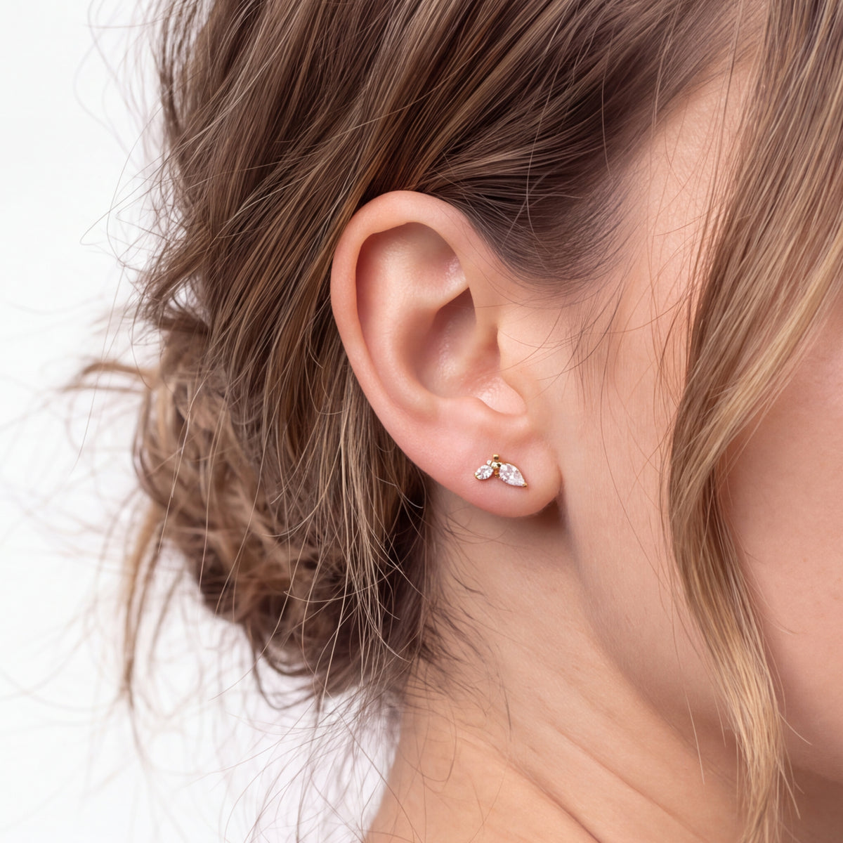 Piercing en titane avec zircon brillant - Modretch