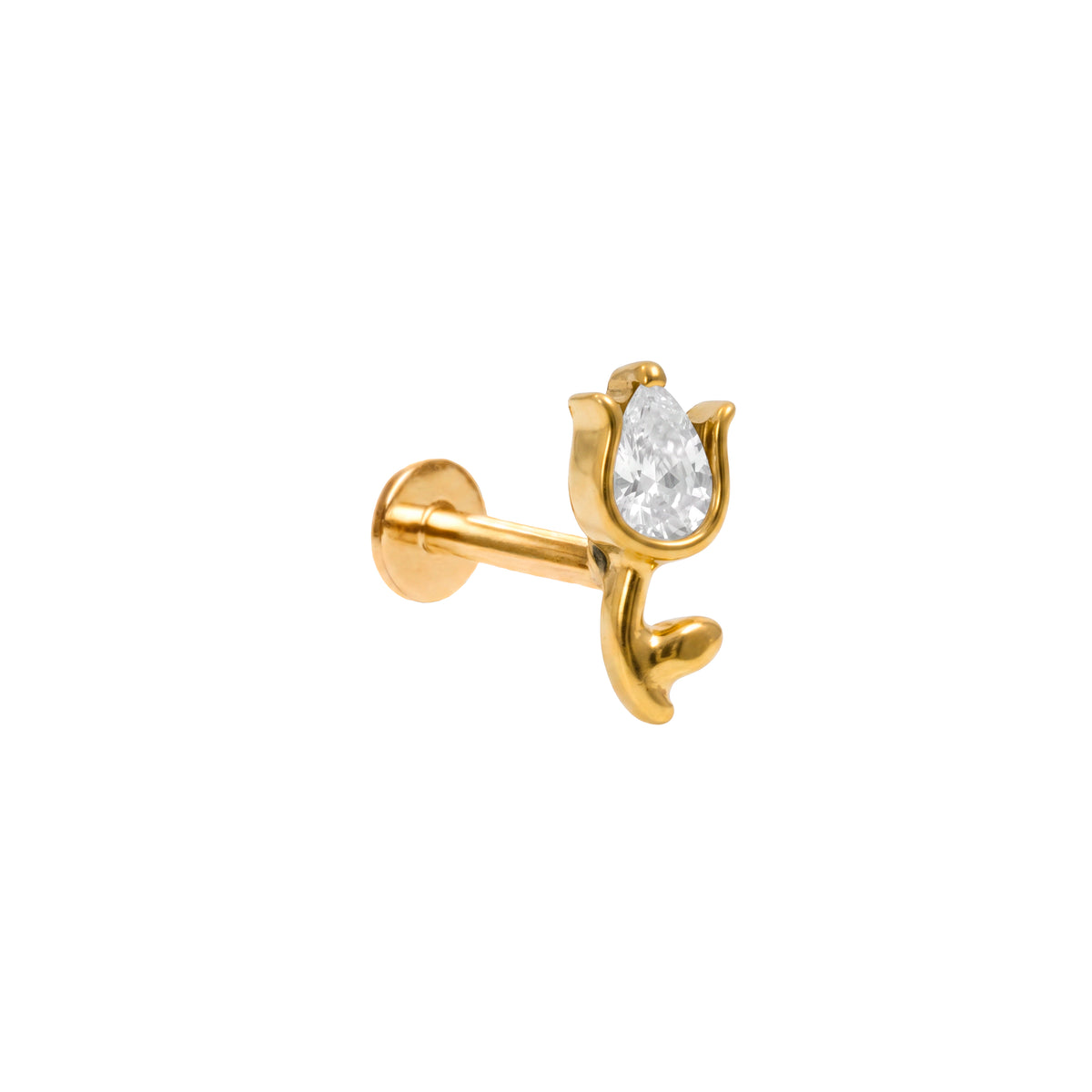 Piercing in titanio con zircone brillante - Jakil