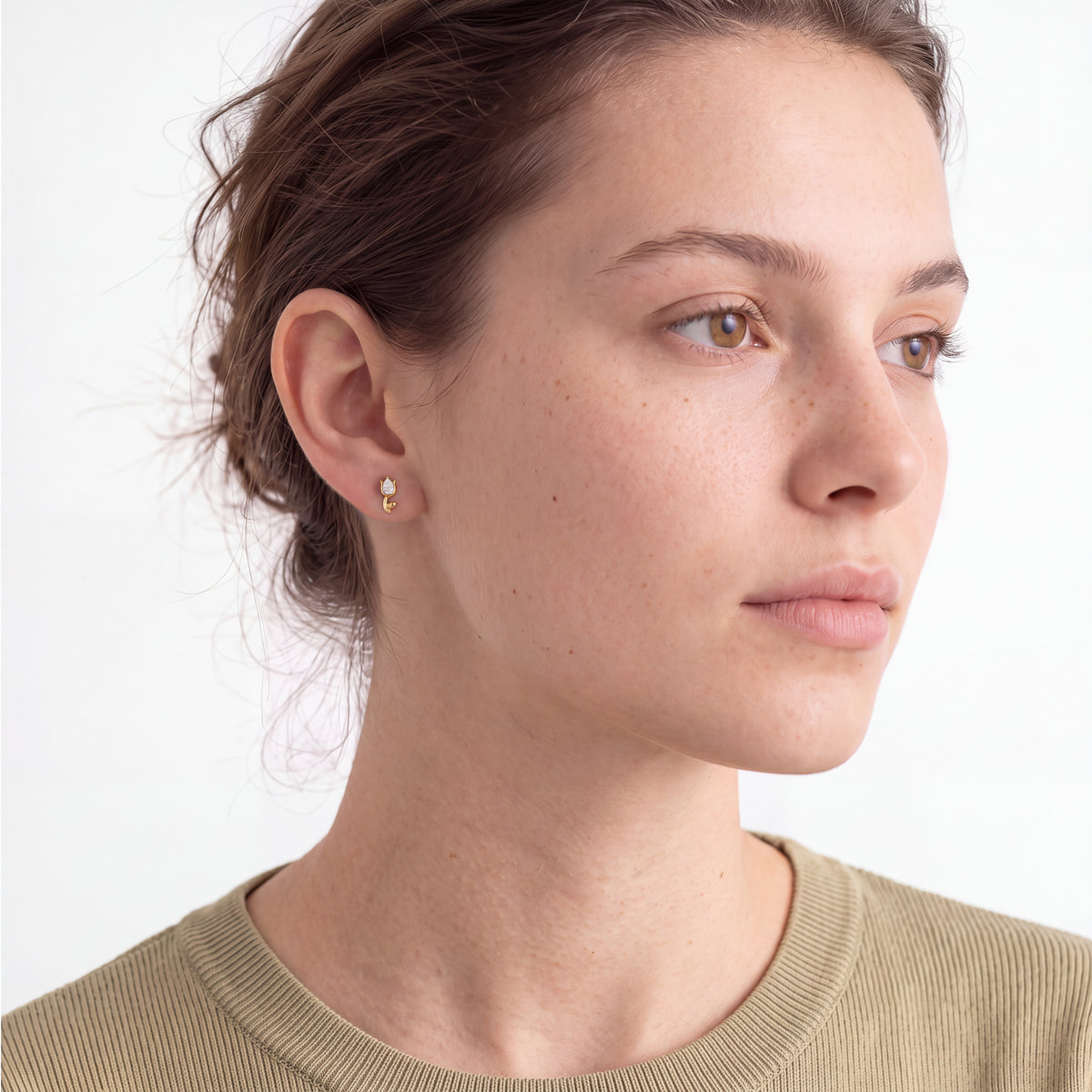 Piercing de titânio com zircónia brilhante - Jakil