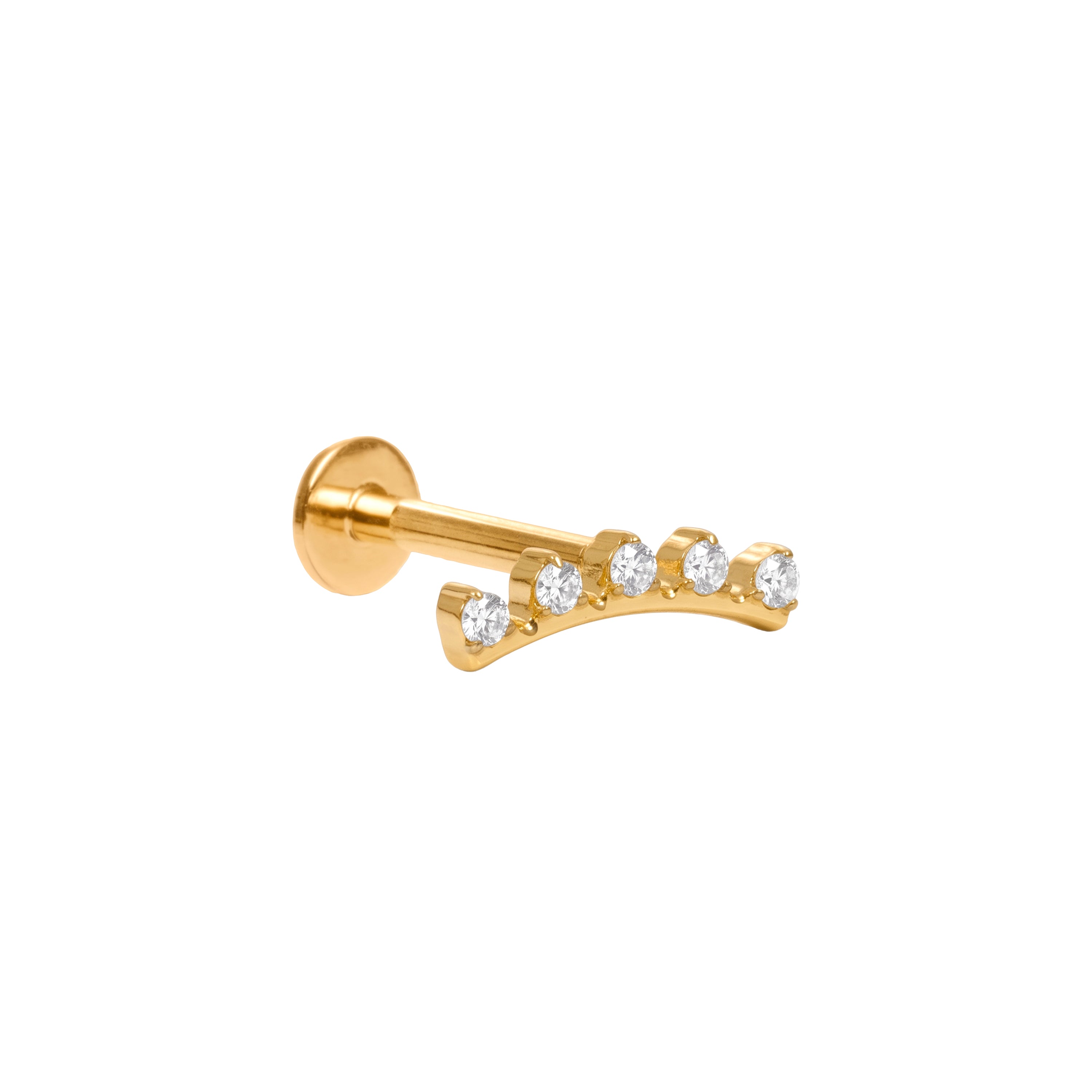 Piercing in titanio con zirconia brillante - Salvall
