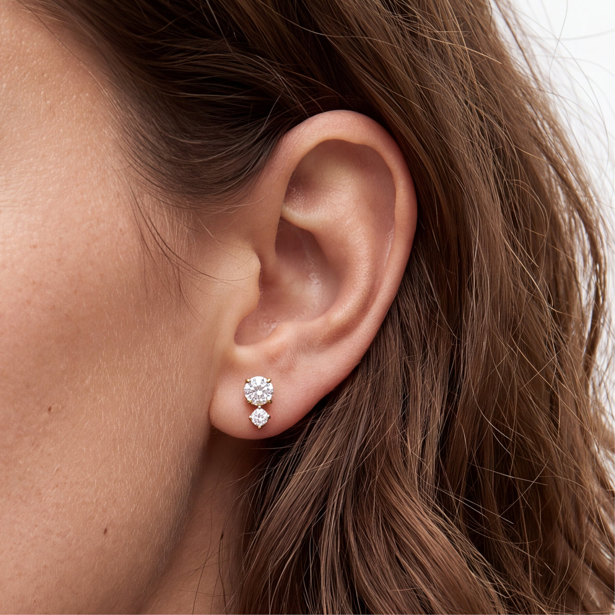 Piercing en titane avec zircon brillant - Riasgion