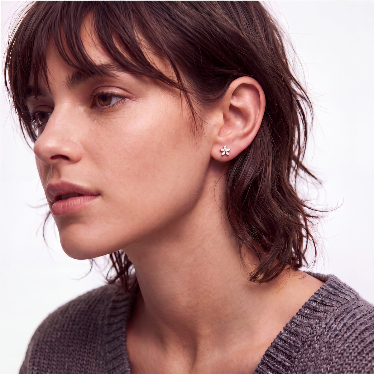 Piercing de titânio com zircónia brilhante - Ahkil