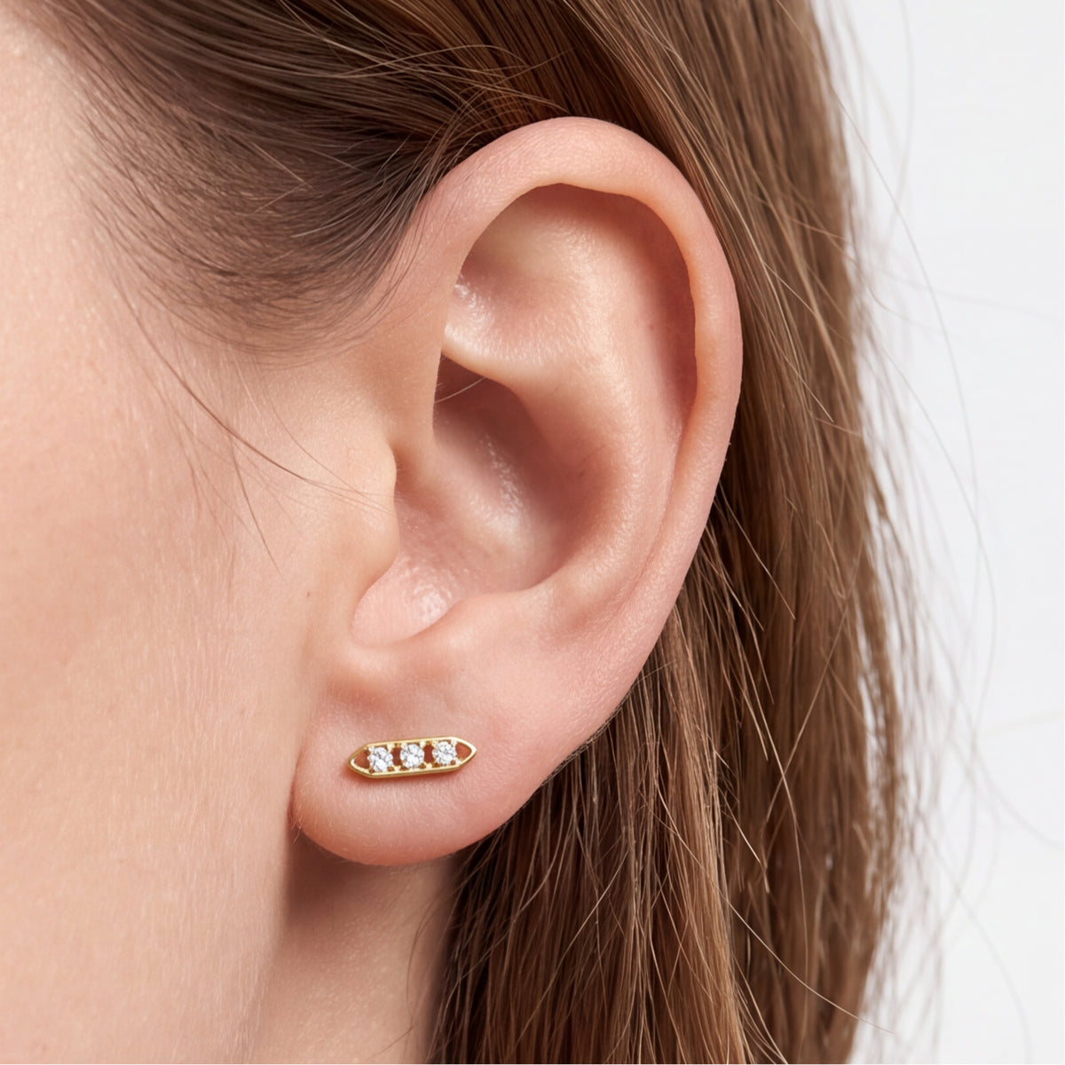 Piercing en titane avec zircon brillant - Hemci