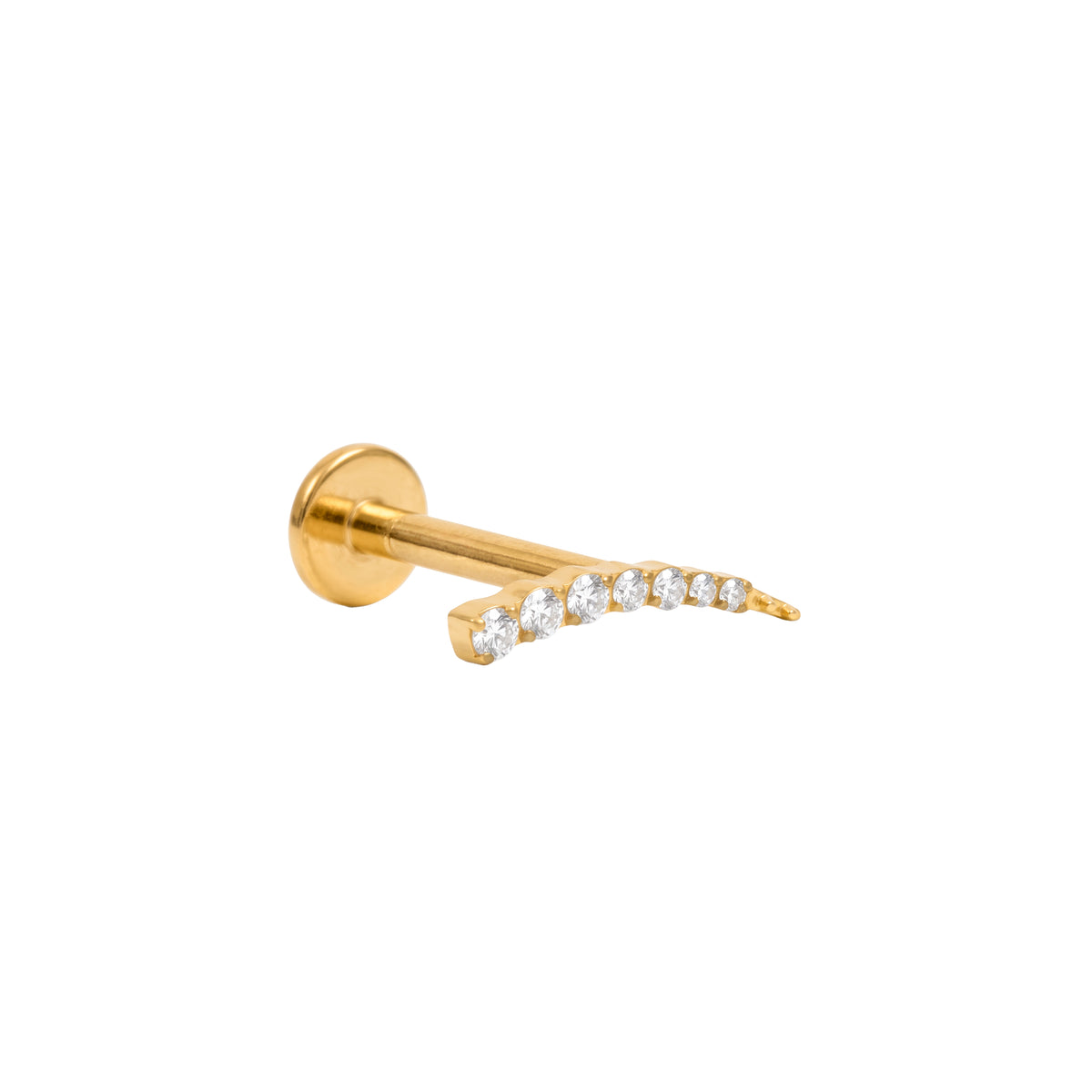 Piercing aus Titan mit funkelndem Zirkonia – Buerzel