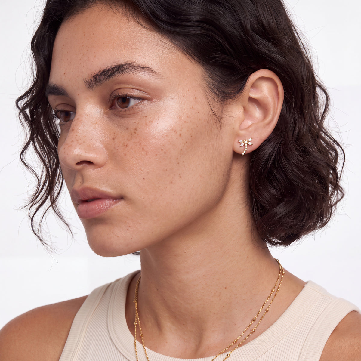 Piercing de titânio com zircónia brilhante - Crobac