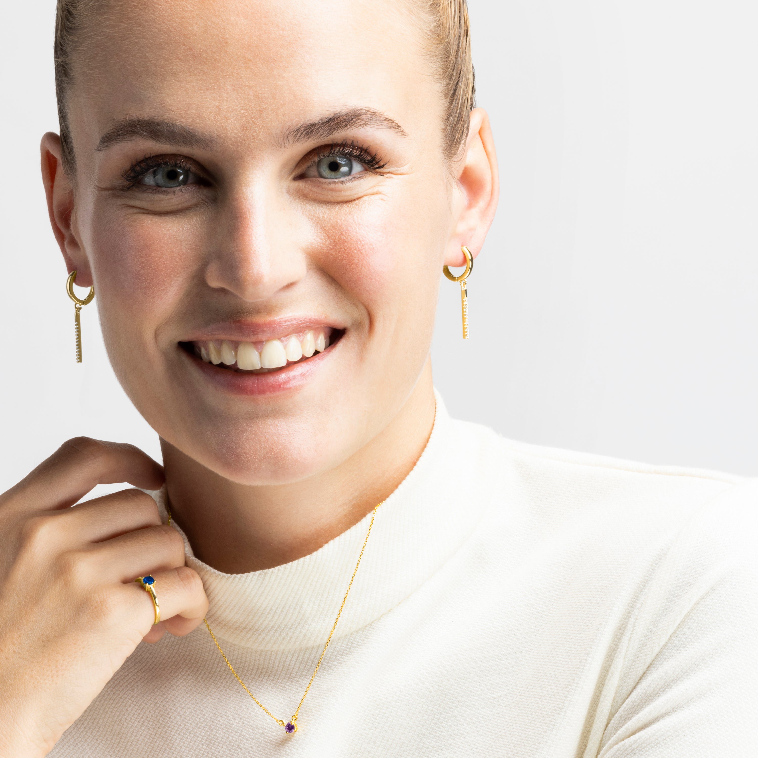 925 Sterling Silver Ring with Hydrothermal Quartz Lapis Lazuli finished in 18K Yellow Gold - Otieno