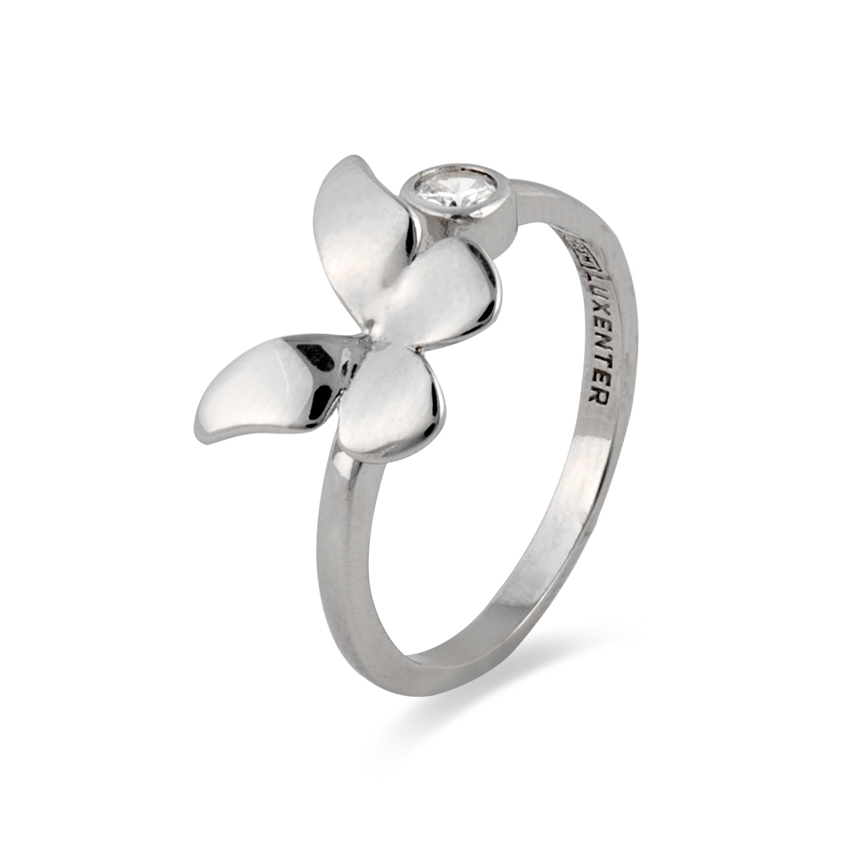 Bague en argent sterling 925 et zircon brillant finition rhodiée - Azayn