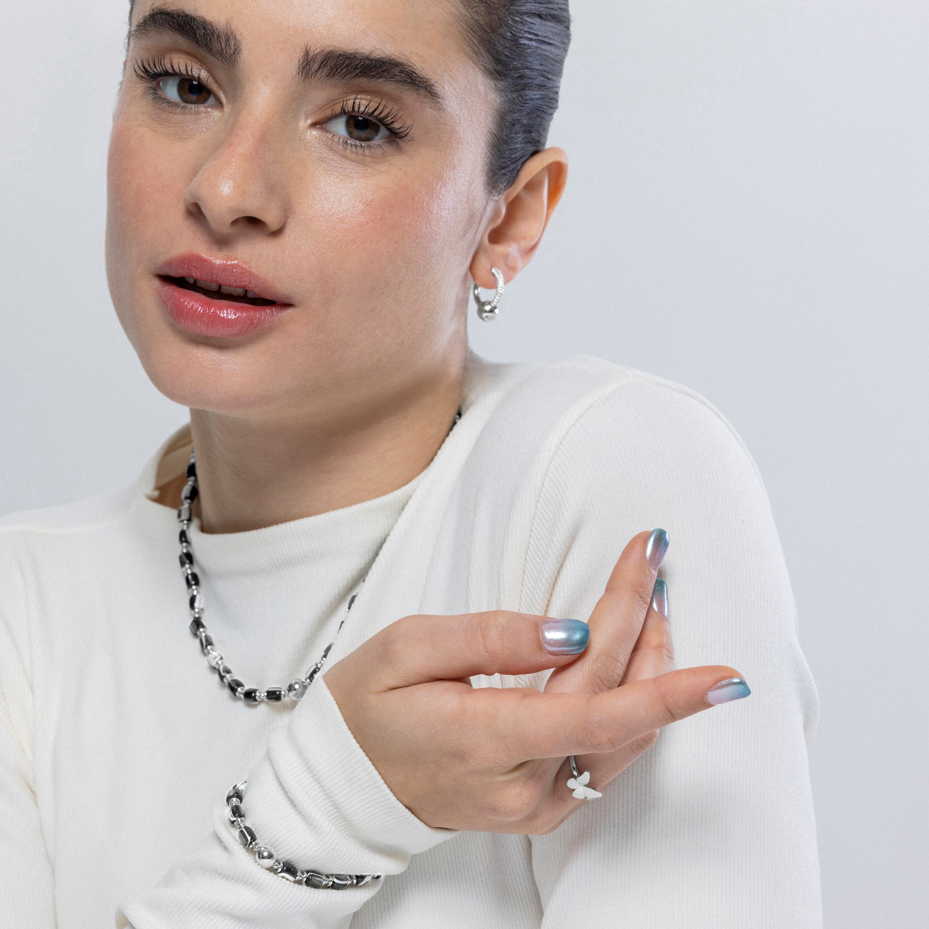 Bague en argent sterling 925 et zircon brillant finition rhodiée - Azayn