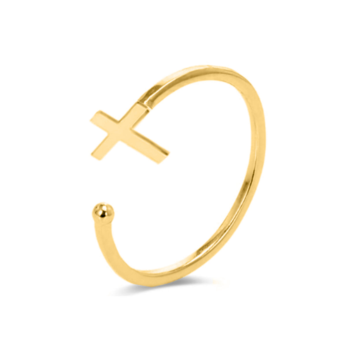 Silberring mit 18K Gelbgold-Finish - Dilme