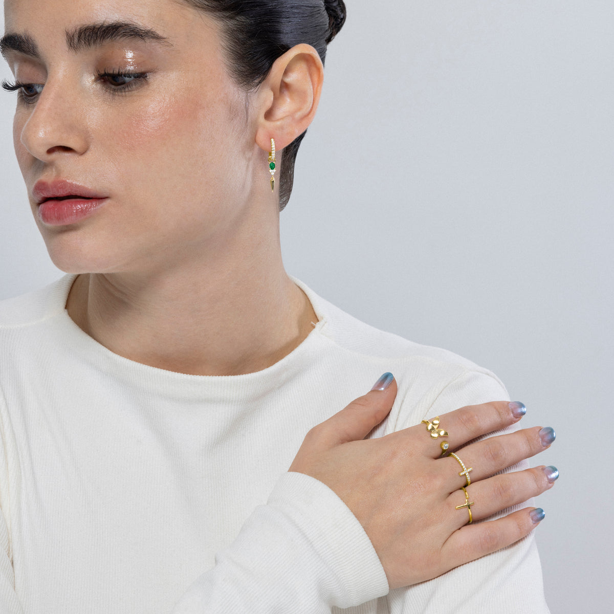 Anel de Prata com acabamento em ouro amarelo 18K - Dilme