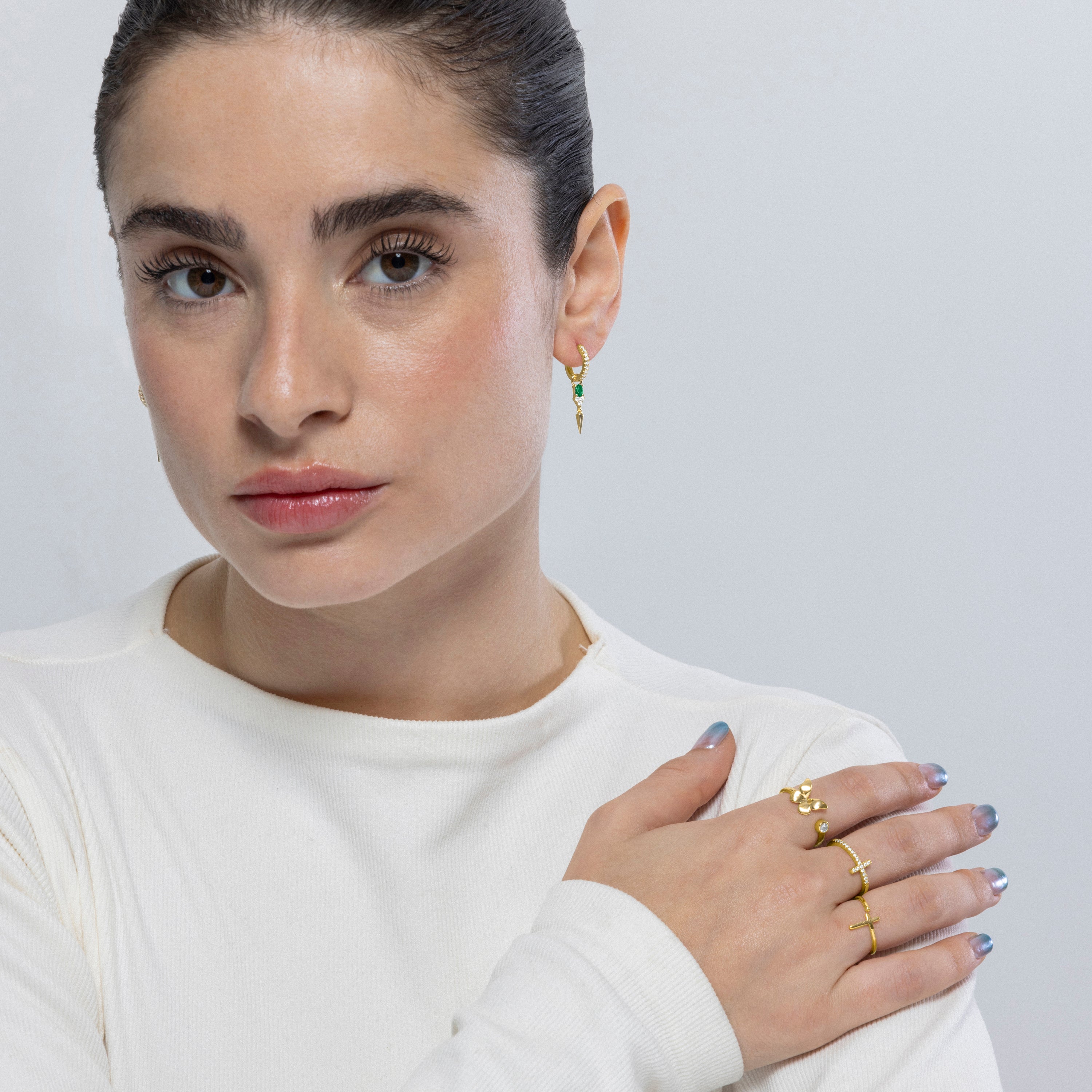 Anel de Prata com acabamento em ouro amarelo 18K - Dilme
