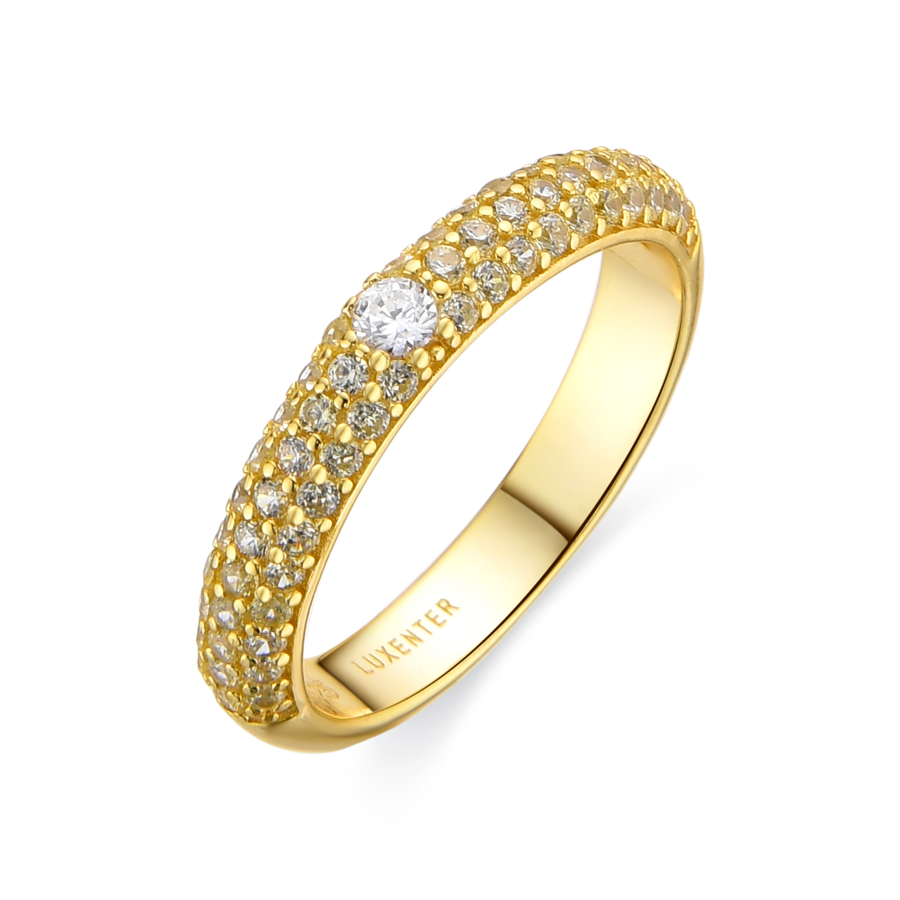 Anello in Argento Sterling 925 e Zirconia Zaffiro con finitura in rodio - Ontary