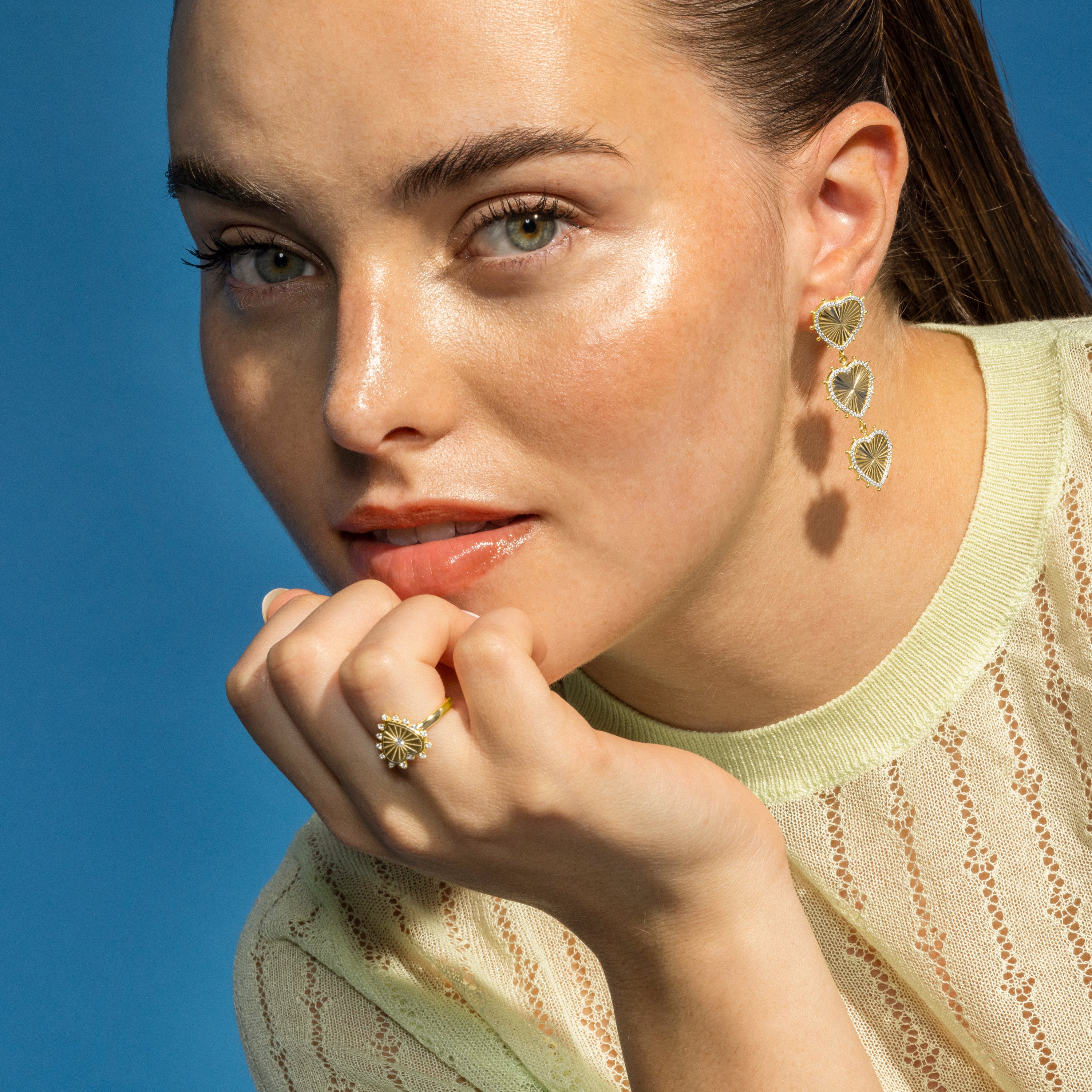 Anillo de Plata de Ley 925 y Circonita Brillante acabado oro 18k - Nimed