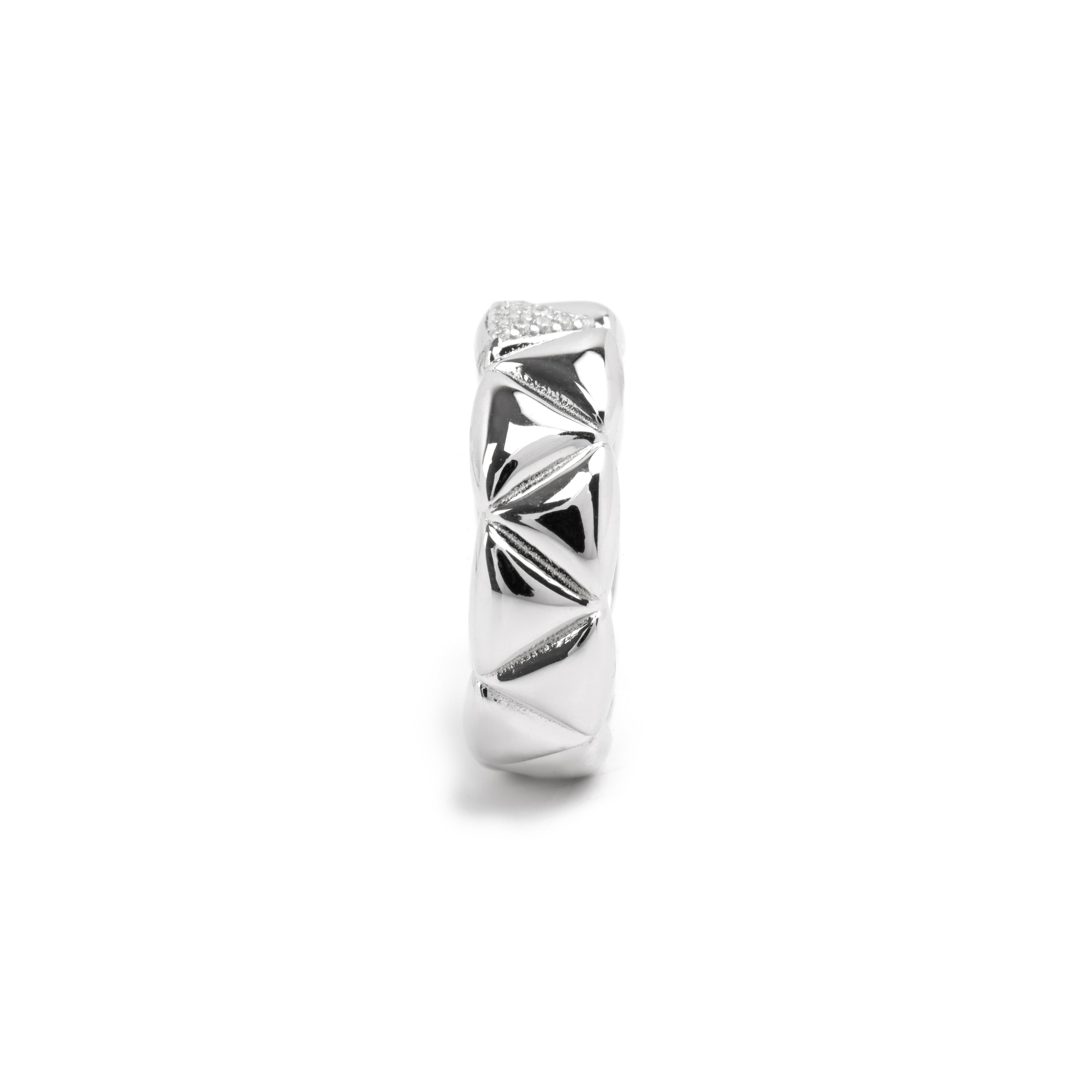 Bague en argent sterling 925 et zircon brillant finition rhodiée - Imwa