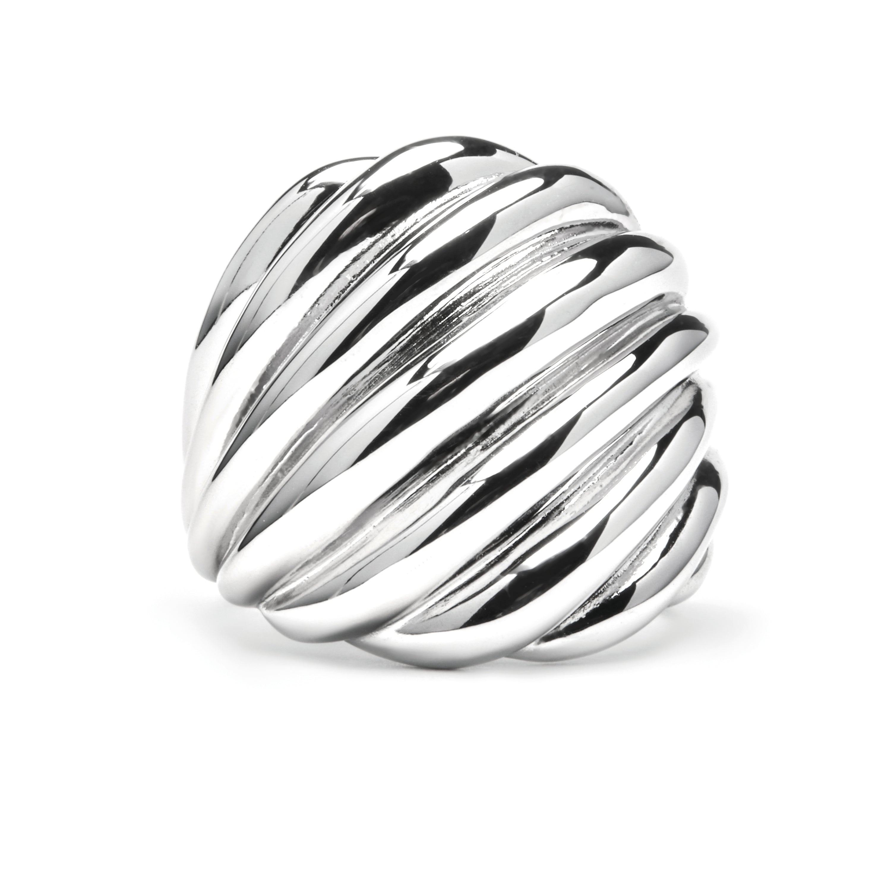925 Sterling Silver Ring with Rhodium Finish - Goazar