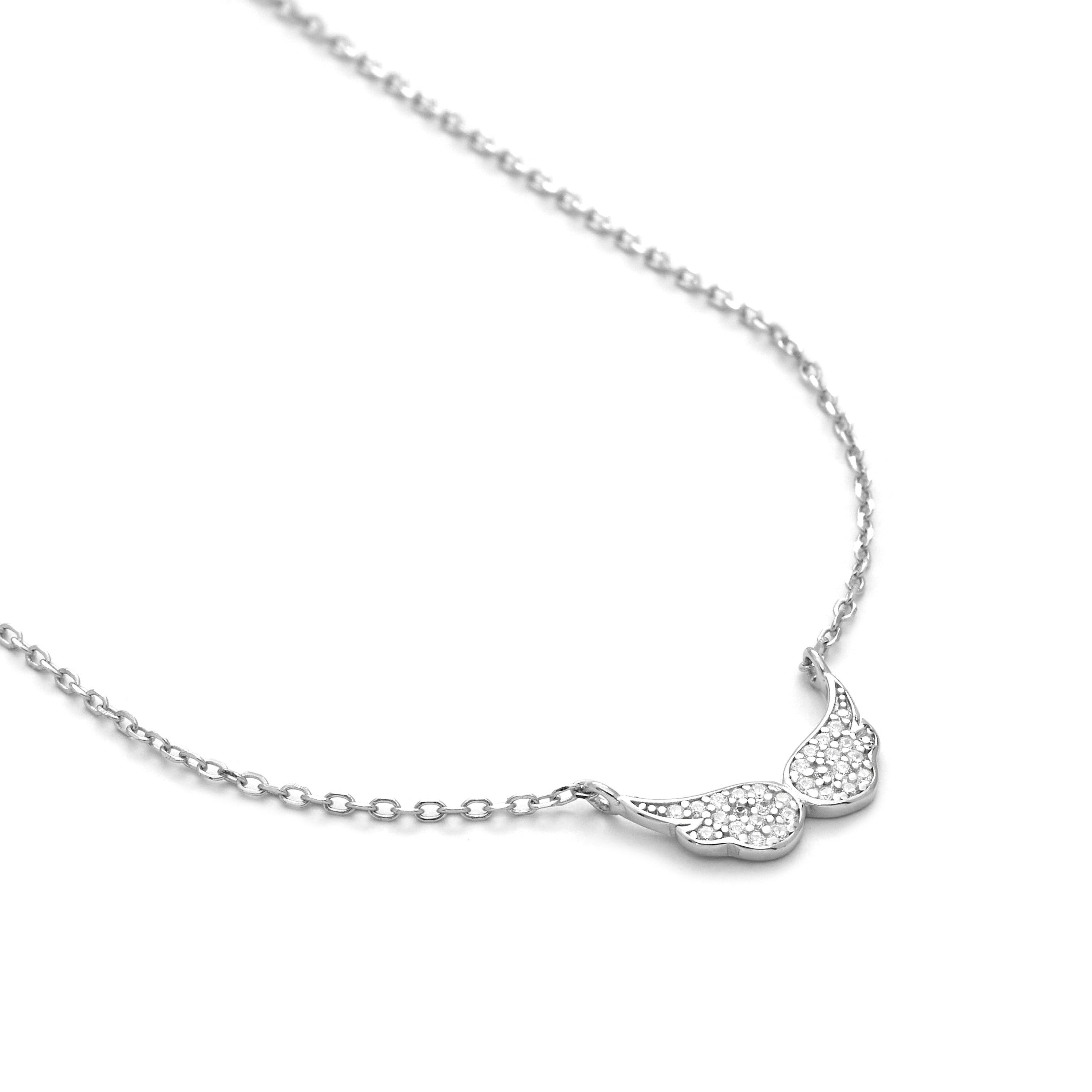 Halskette aus 925er Sterlingsilber mit funkelndem Zirkonia, rhodiniert - Reinheit