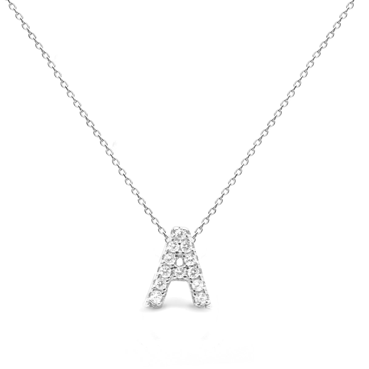 925 Sterling Silver Alphabet Necklace