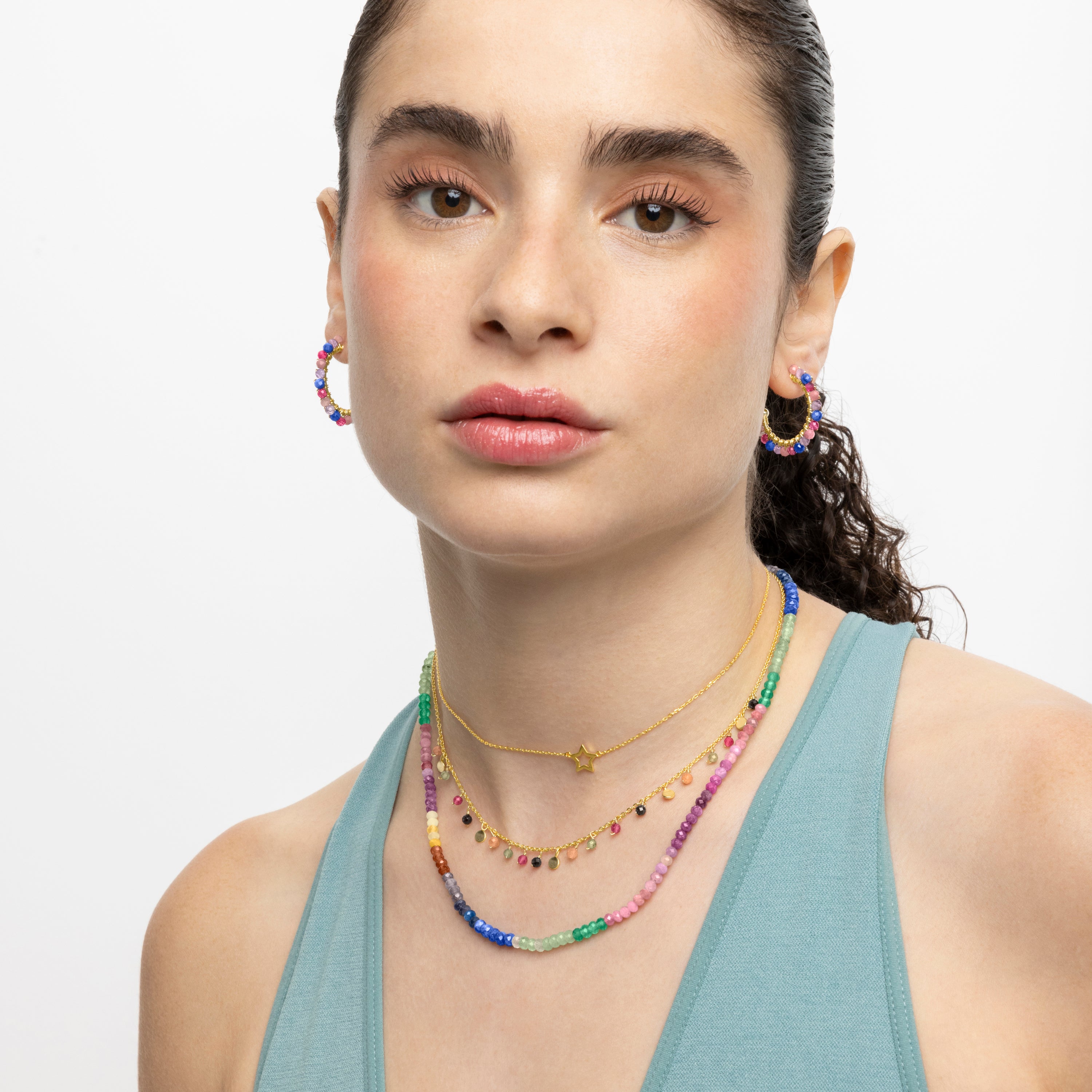 Collier en argent sterling 925 finition or 18k - Bandoead