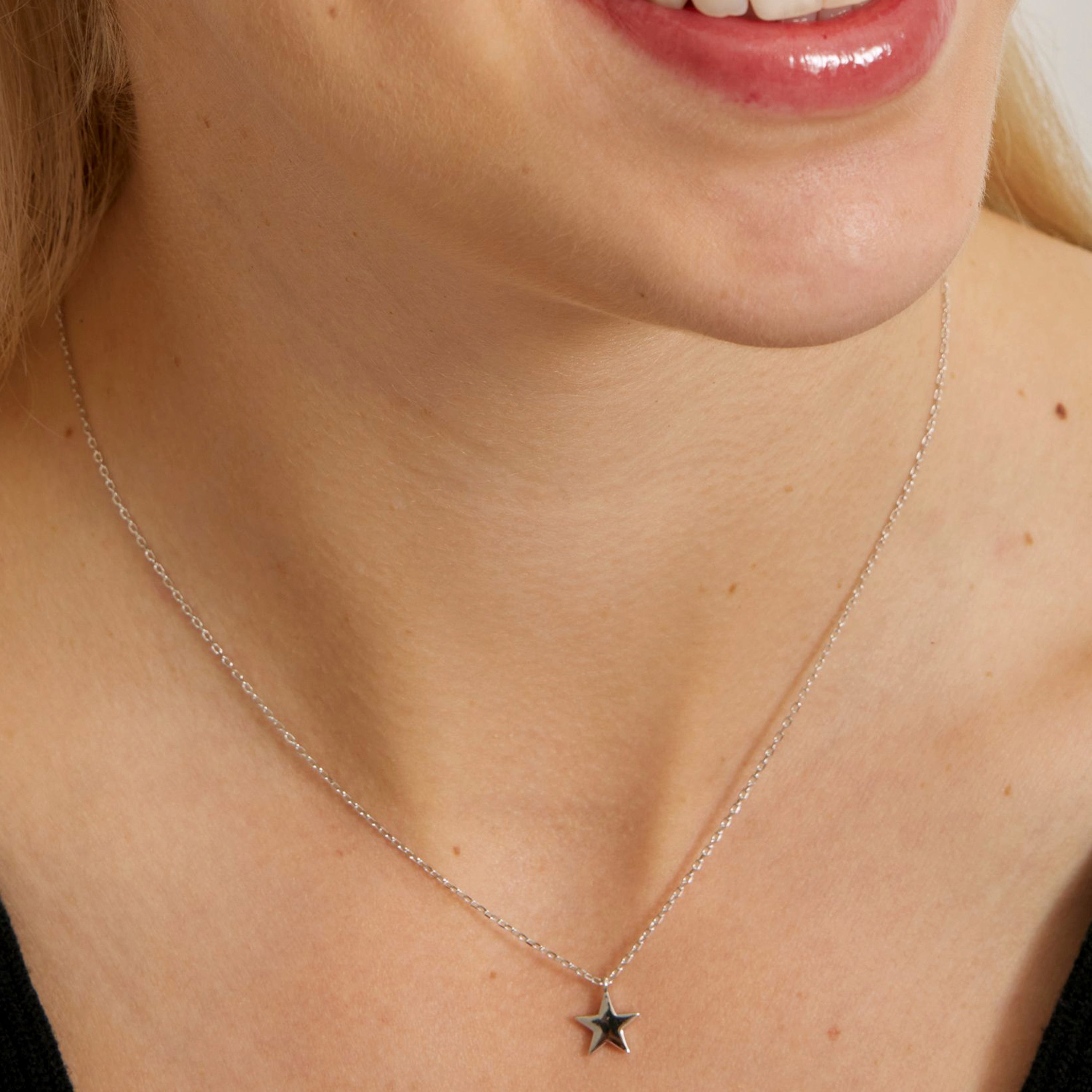 Collar de Plata de Ley 925 con Circonita Brillante acabado en rodio - Nasdic