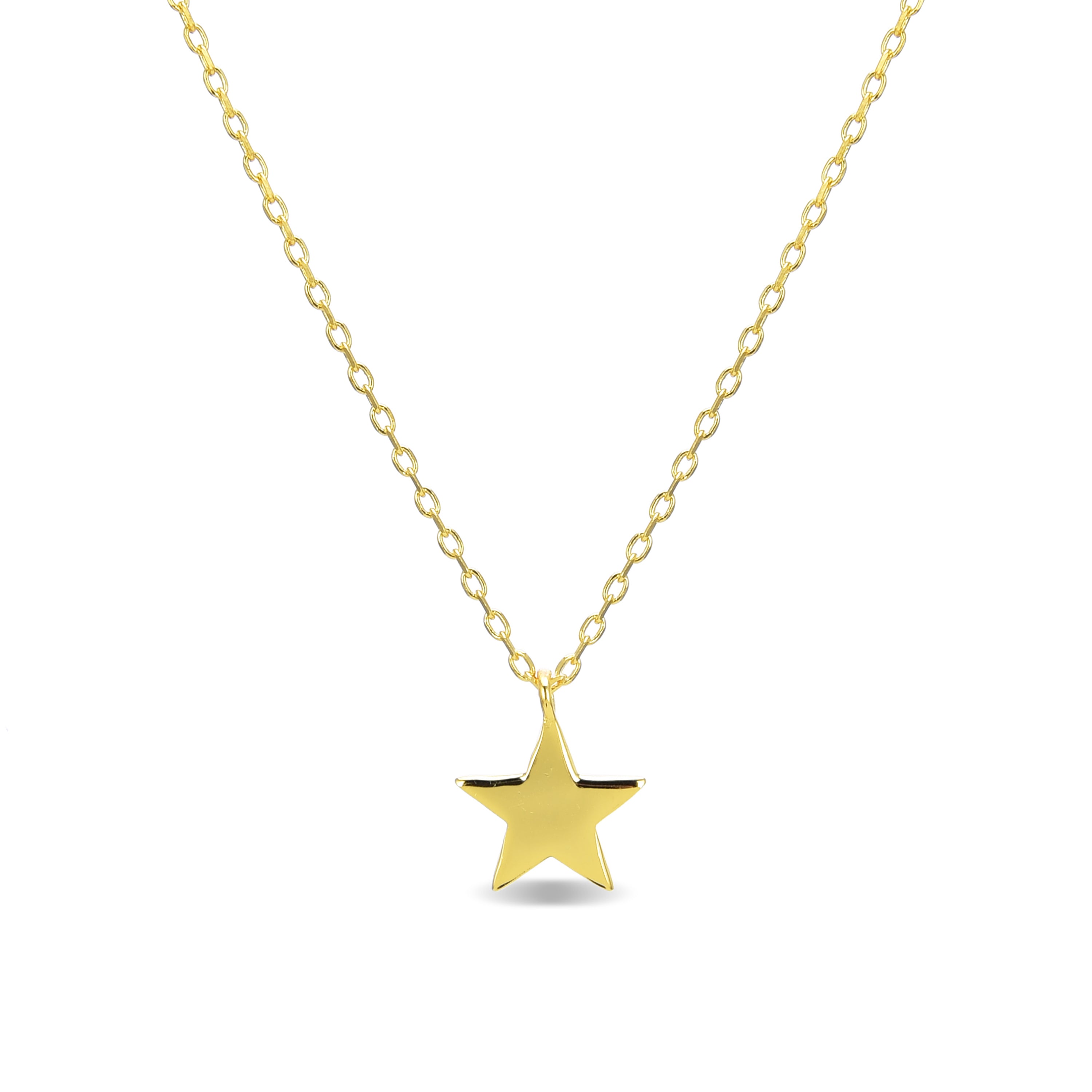 Collier en argent sterling 925 finition or jaune 18K - Remih