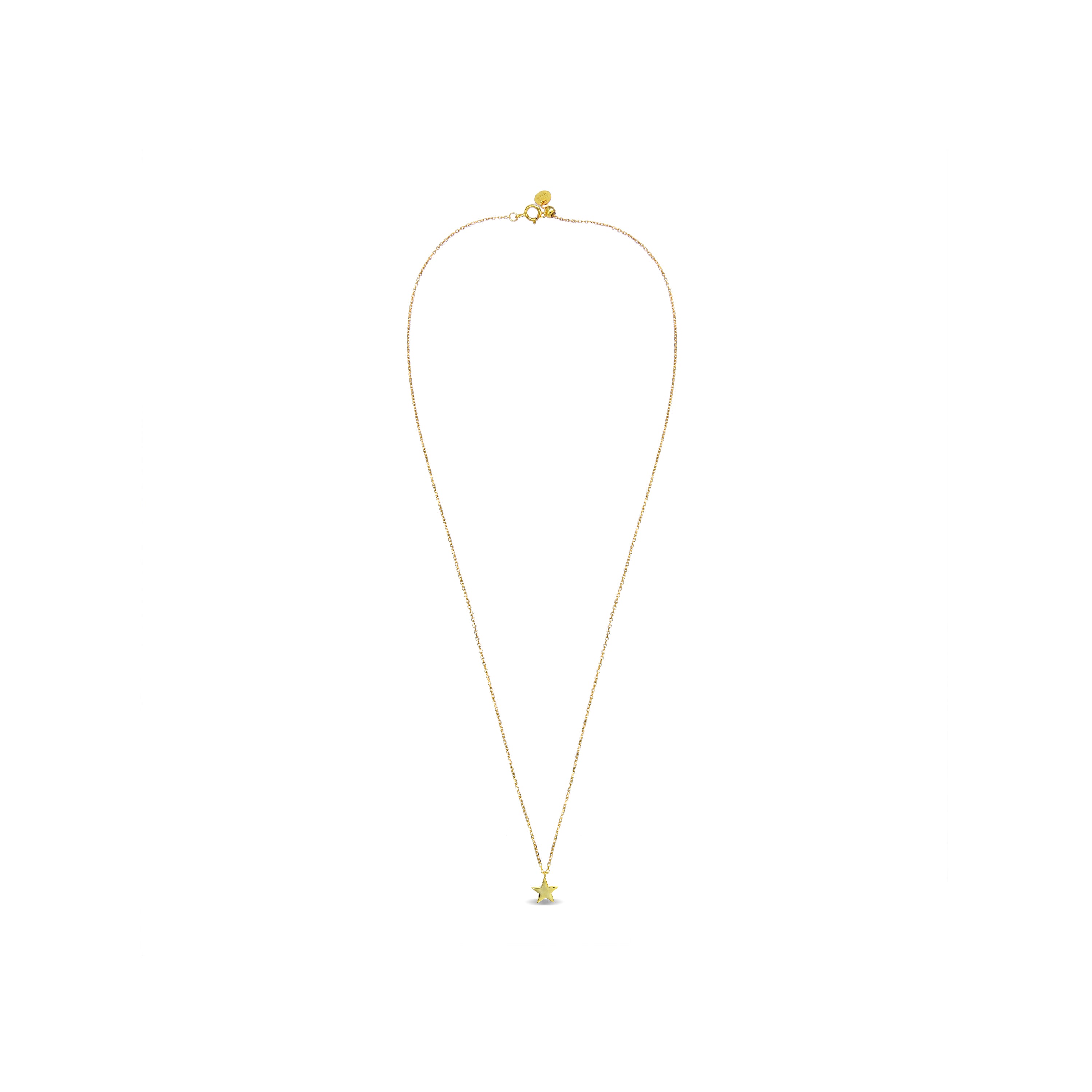 Collier en argent sterling 925 finition or jaune 18K - Remih