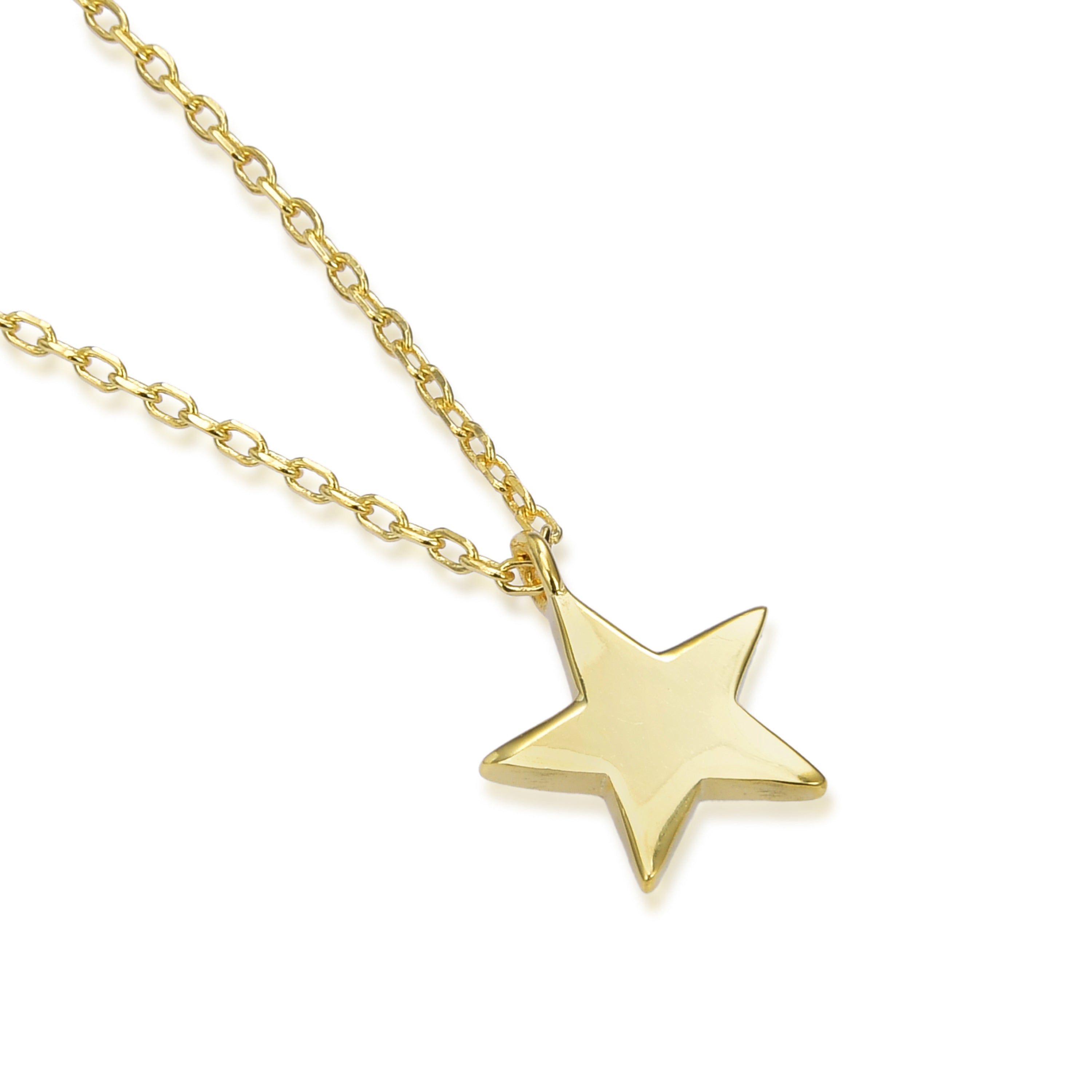 Collier en argent sterling 925 finition or jaune 18K - Remih