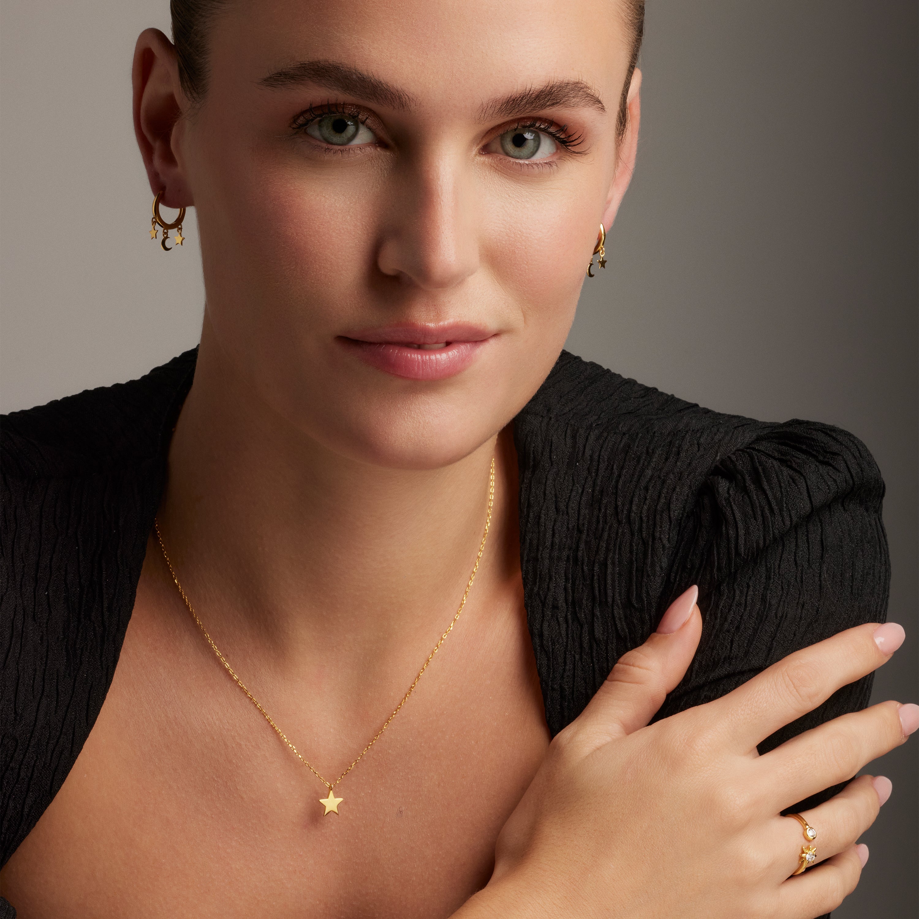 Collier en argent sterling 925 finition or jaune 18K - Remih