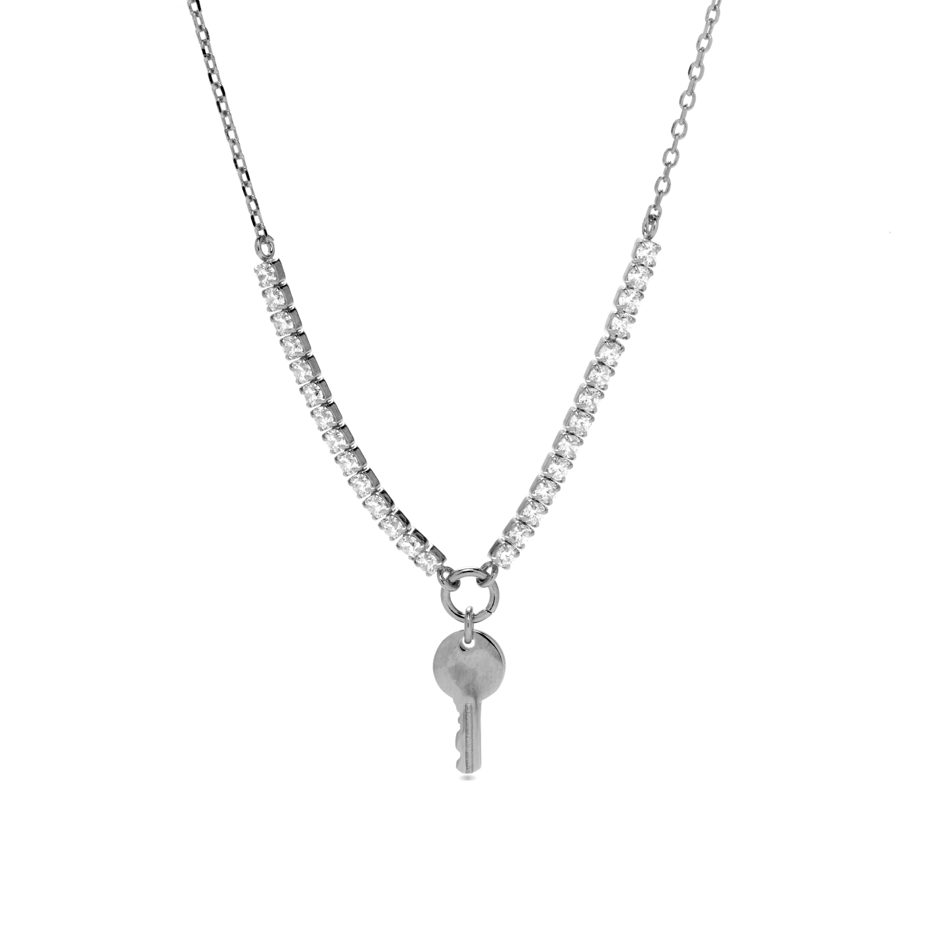 Collana in Argento Sterling 925 con finitura in rodio - Dikar