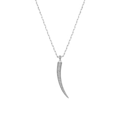 925er Sterlingsilber-Halskette mit funkelndem Zirkonia, rhodiniert - Hudrid