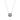 Collier Argent 925 et Topaze Bleue Zircone finition rhodiée - Salug