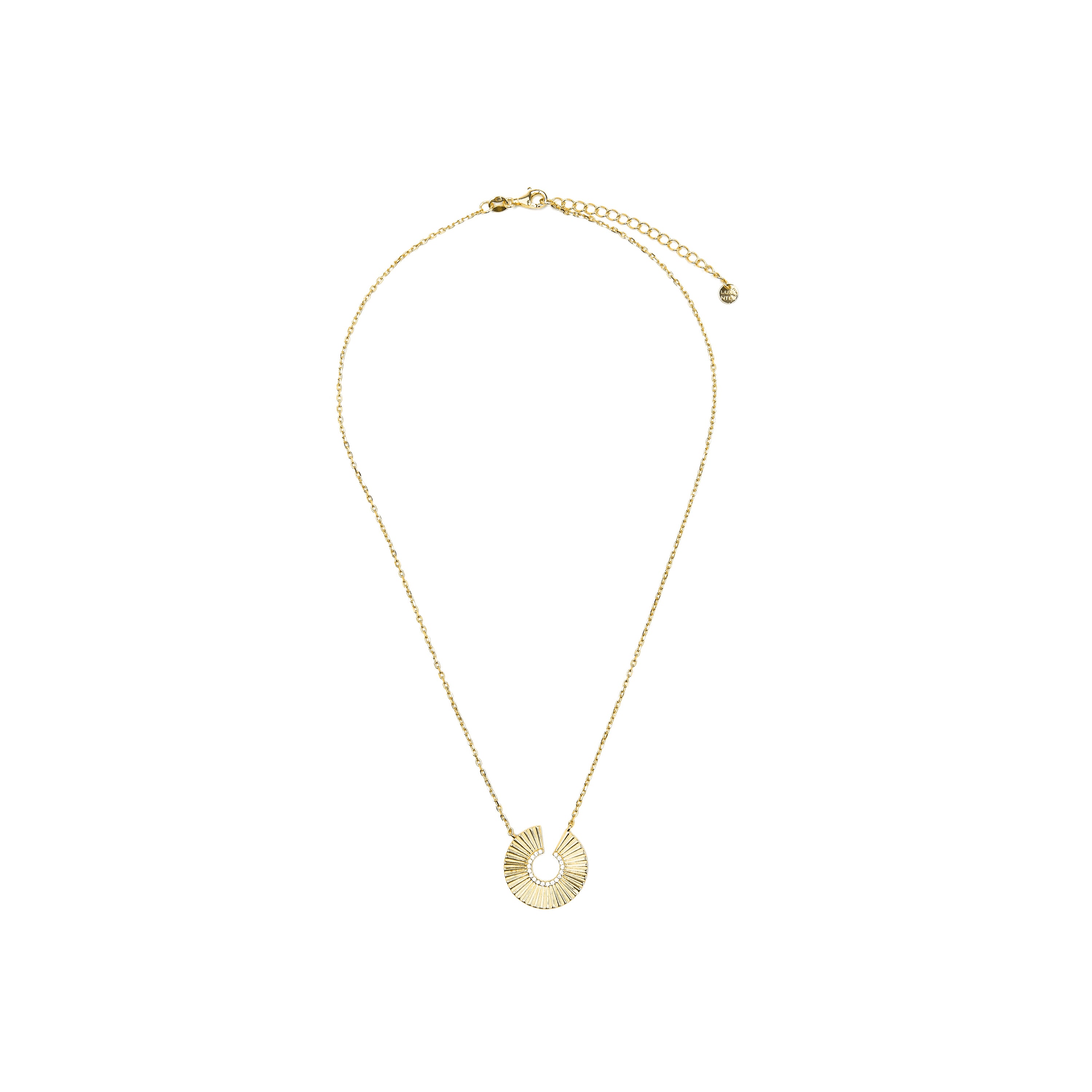 Collana in Argento Sterling 925 e Zirconia Brillante con finitura in oro giallo 18k - Dragi