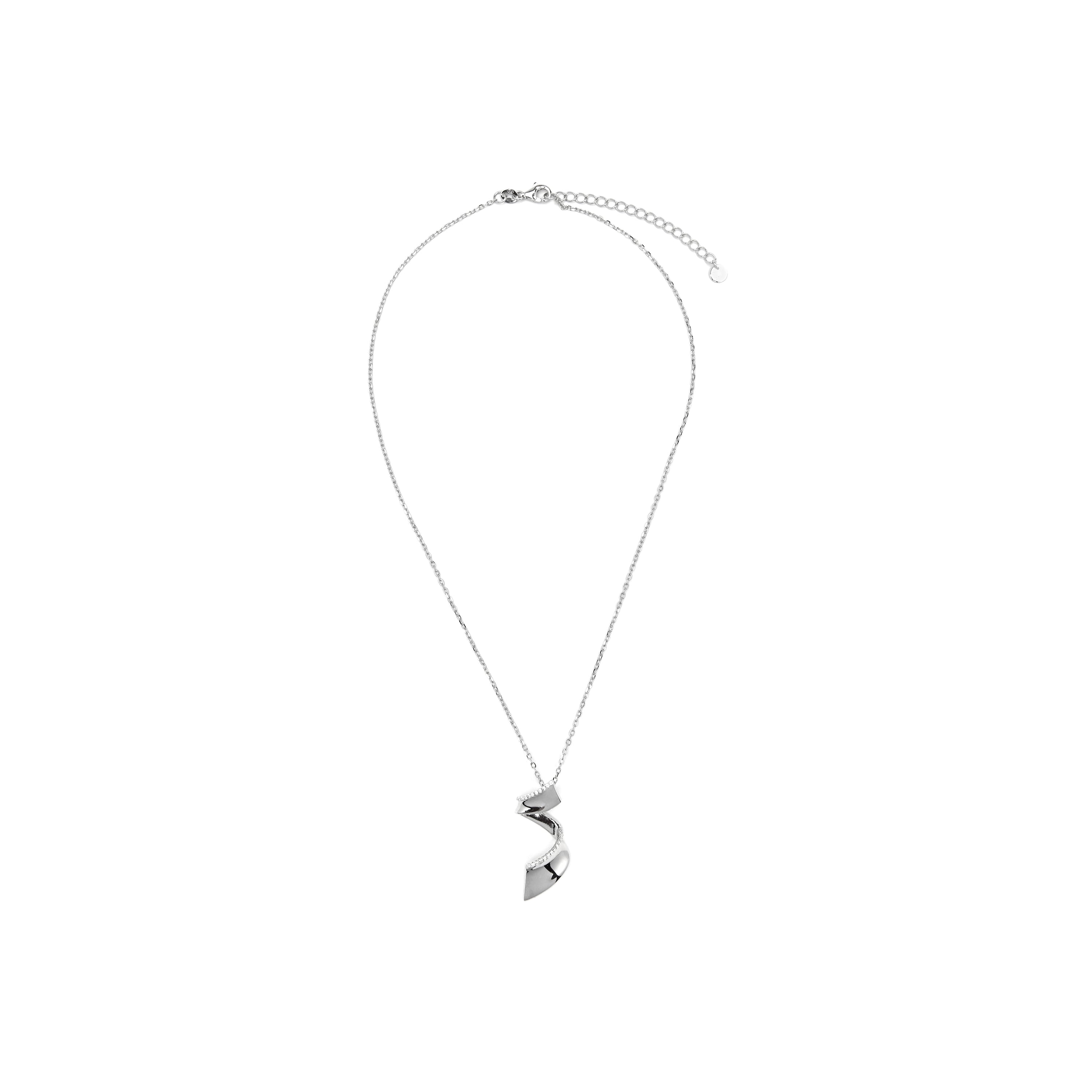 Collar de Plata de Ley 925 y Circonita Brillante acabado rodio - Orba