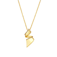 Collar de Plata de Ley 925 y Circonita Brillante acabado oro amarillo de 18k - Orba