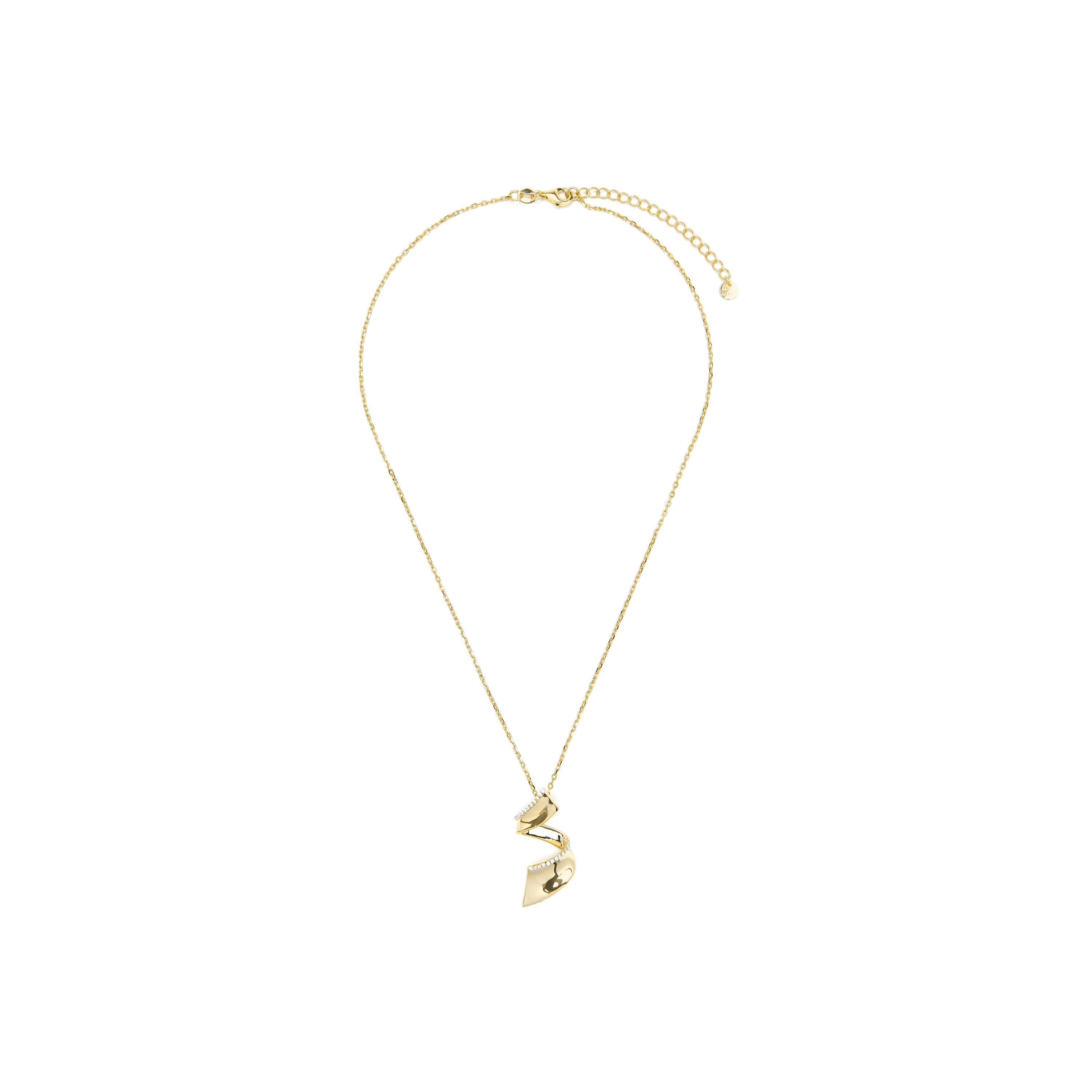 Halskette aus 925er Sterlingsilber und funkelndem Zirkonia mit 18k Gelbgold-Finish - Orba