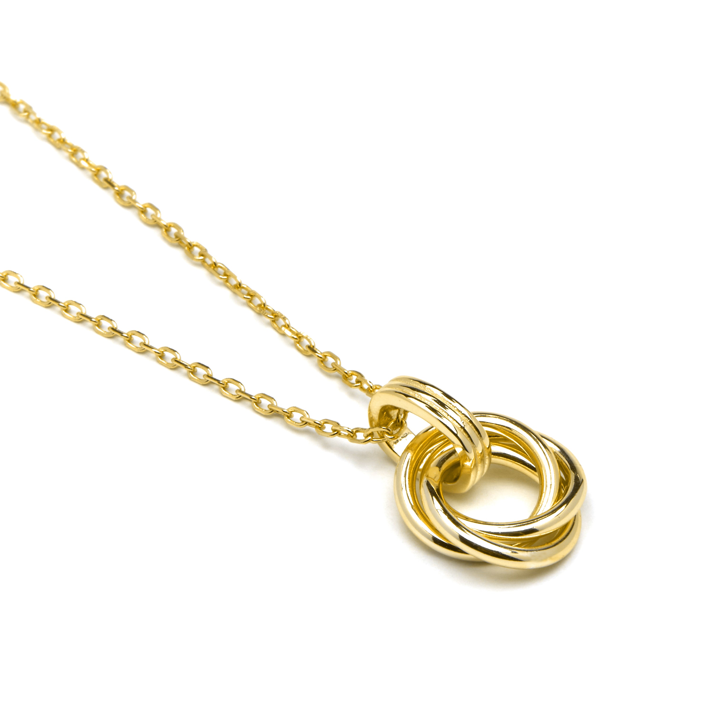 925er Silberhalskette mit 18k Gelbgold-Finish - Uless
