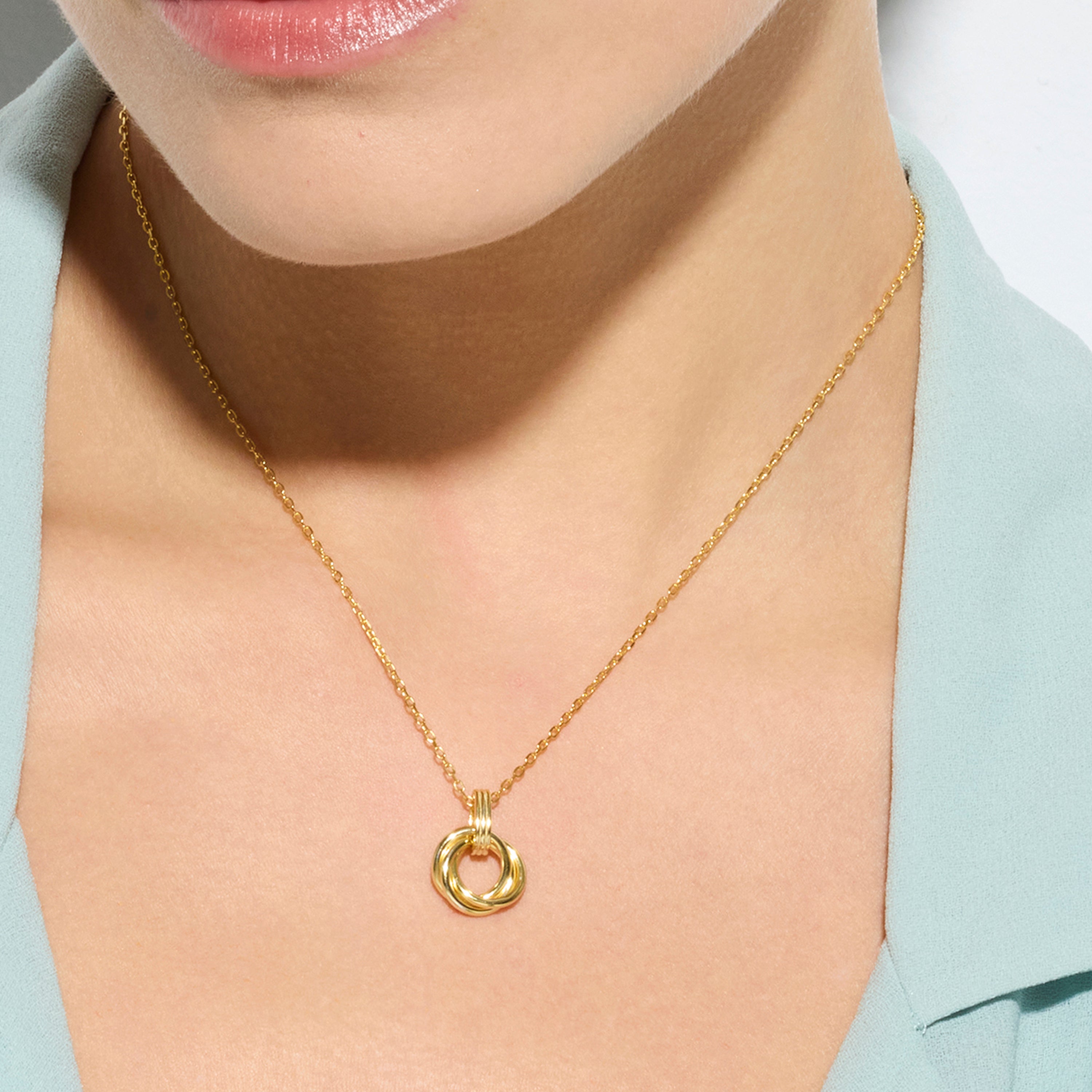 925er Silberhalskette mit 18k Gelbgold-Finish - Uless