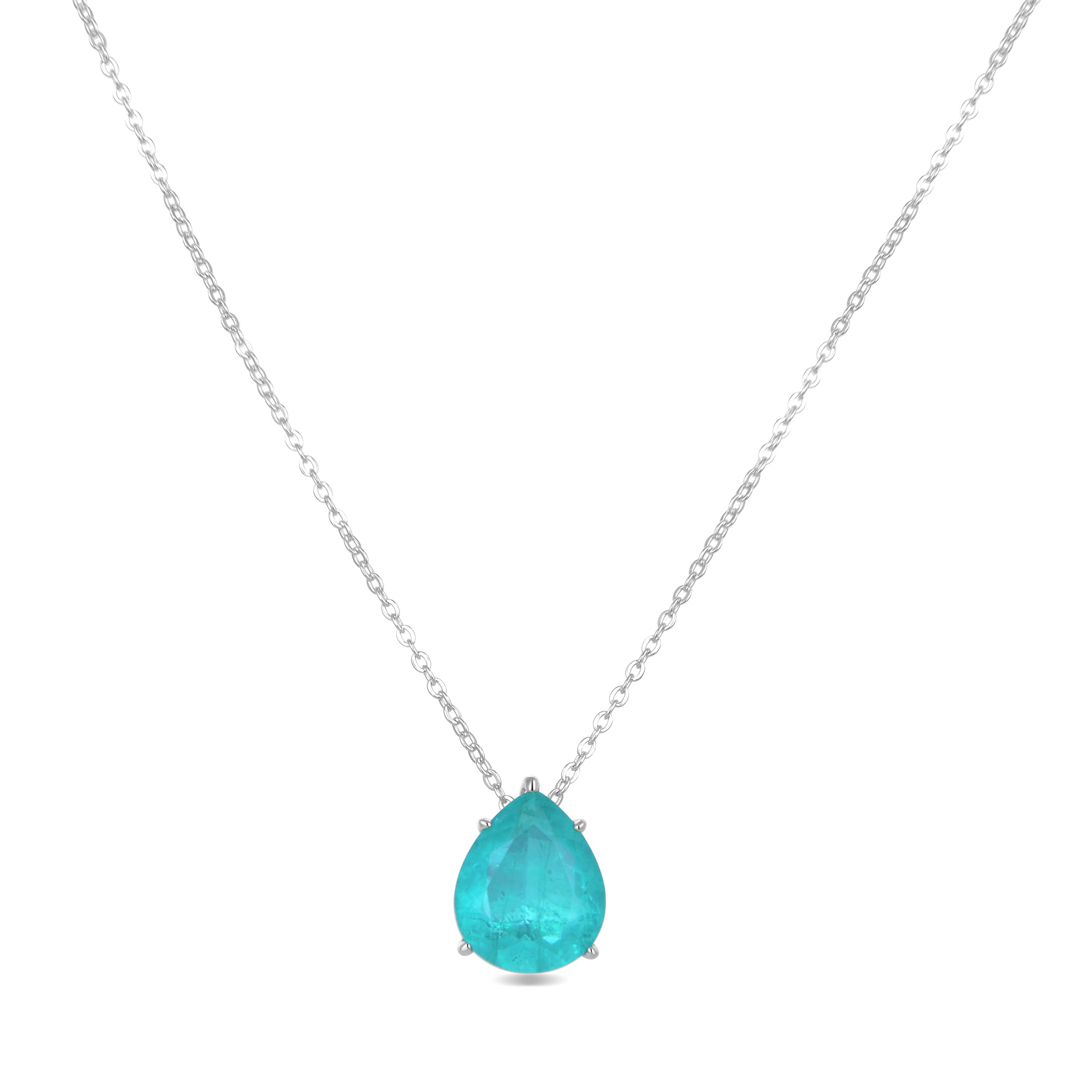 Collier en argent sterling 925 avec zirconium Santa María Africana finition rhodiée - Geda