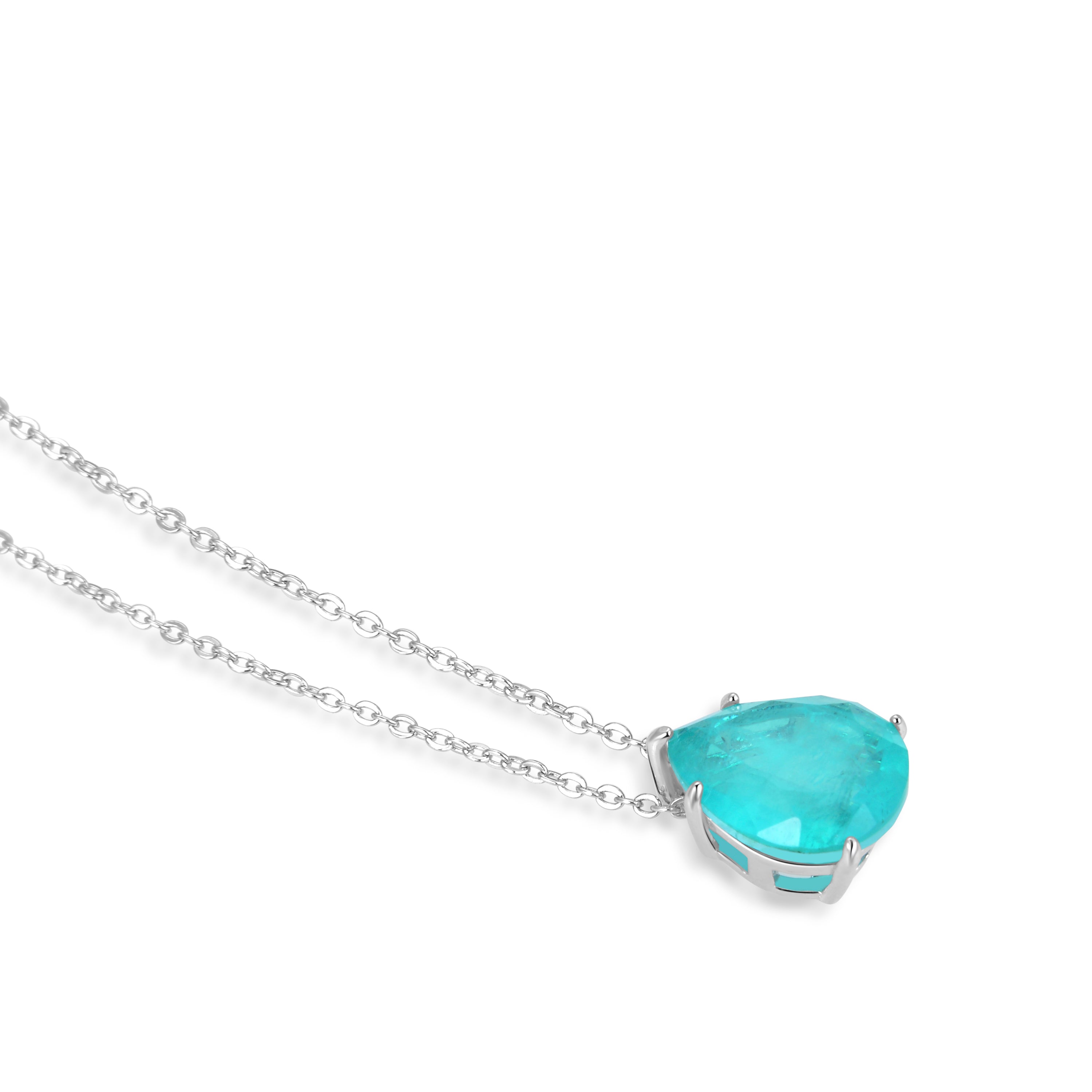 Collier en argent sterling 925 avec zirconium Santa María Africana finition rhodiée - Geda